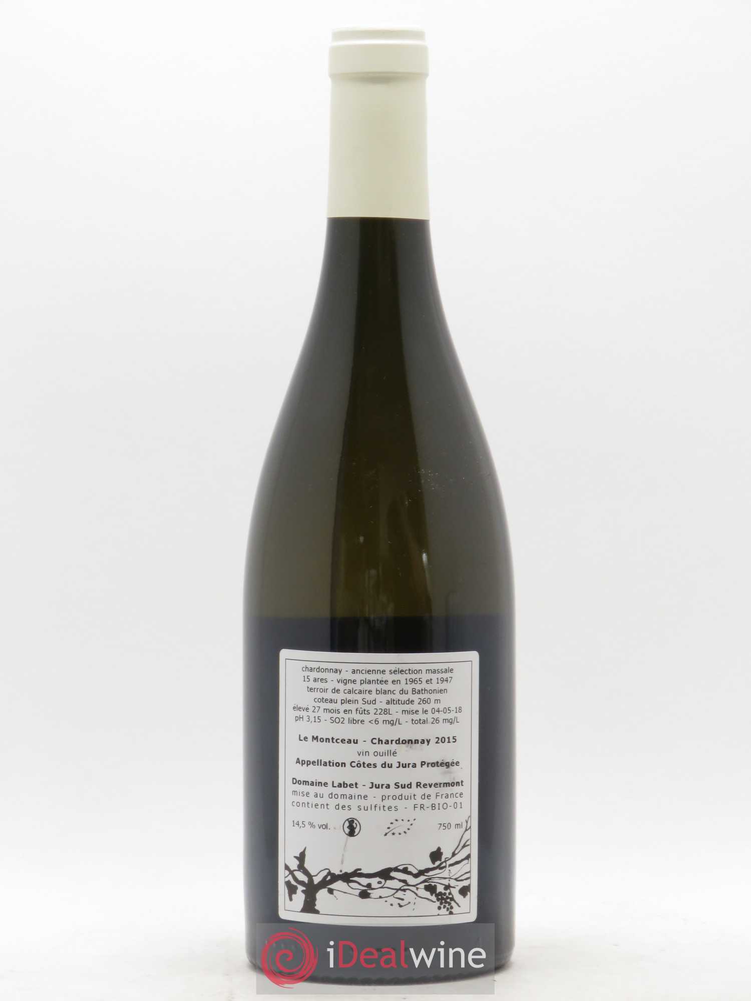 Côtes du Jura Chardonnay Le Montceau Romain - Julien - Charline Labet (sans prix de réserve) 2015 - Lot de 1 bouteille - 1