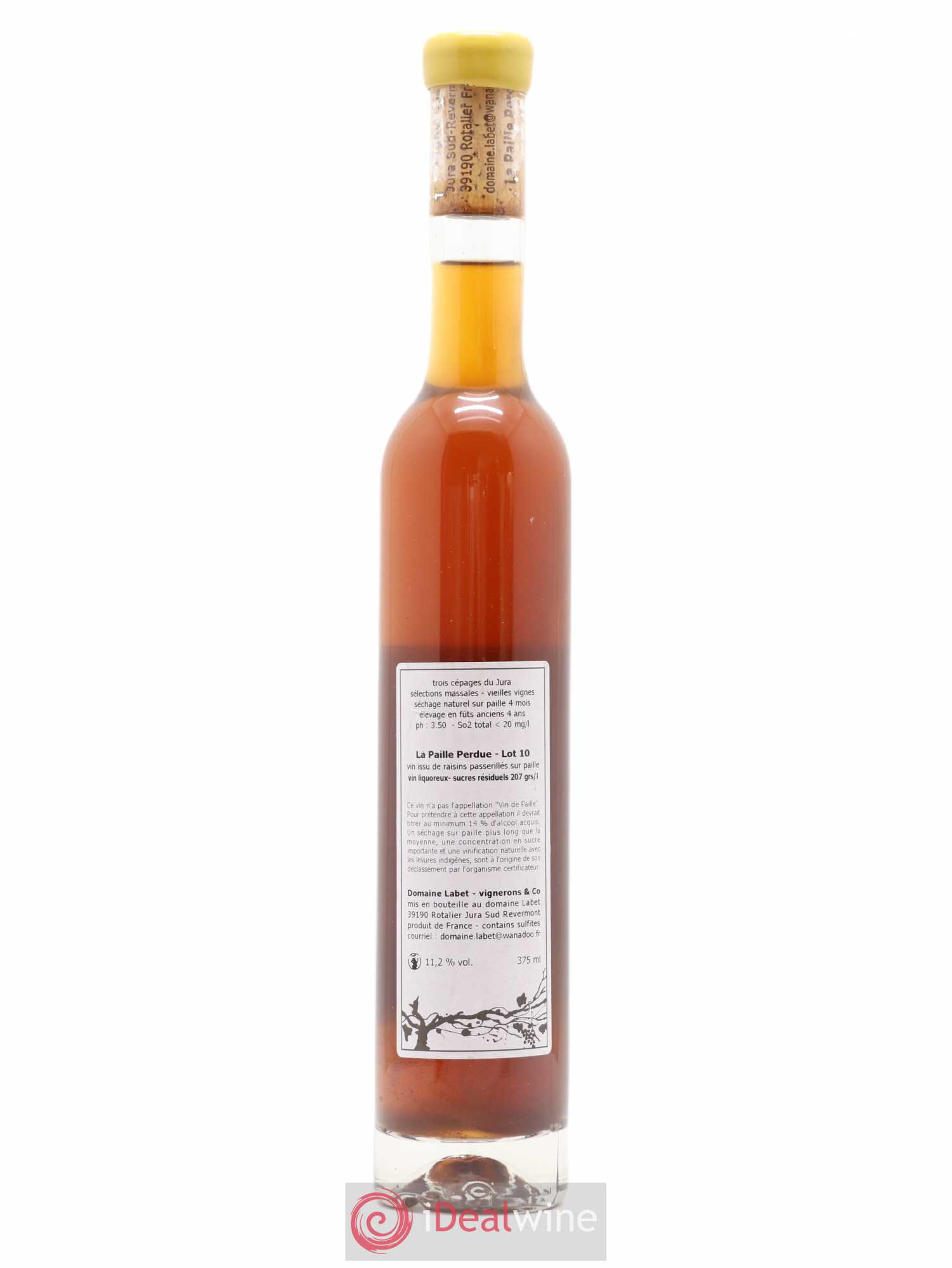 Côtes du Jura Vin de Paille La Paille Perdue domaine Labet (sans prix de réserve) 2010 - Lotto di 1 mezza bottiglia - 1