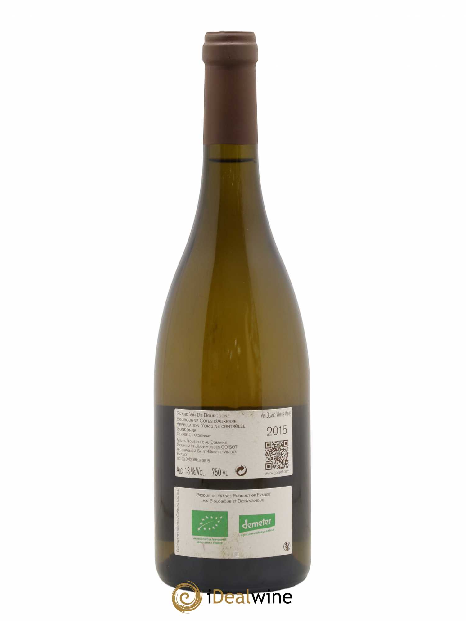 Bourgogne Côtes d'Auxerre Gondonne Goisot (no reserve) 2015 - Lot of 1 bottle - 1