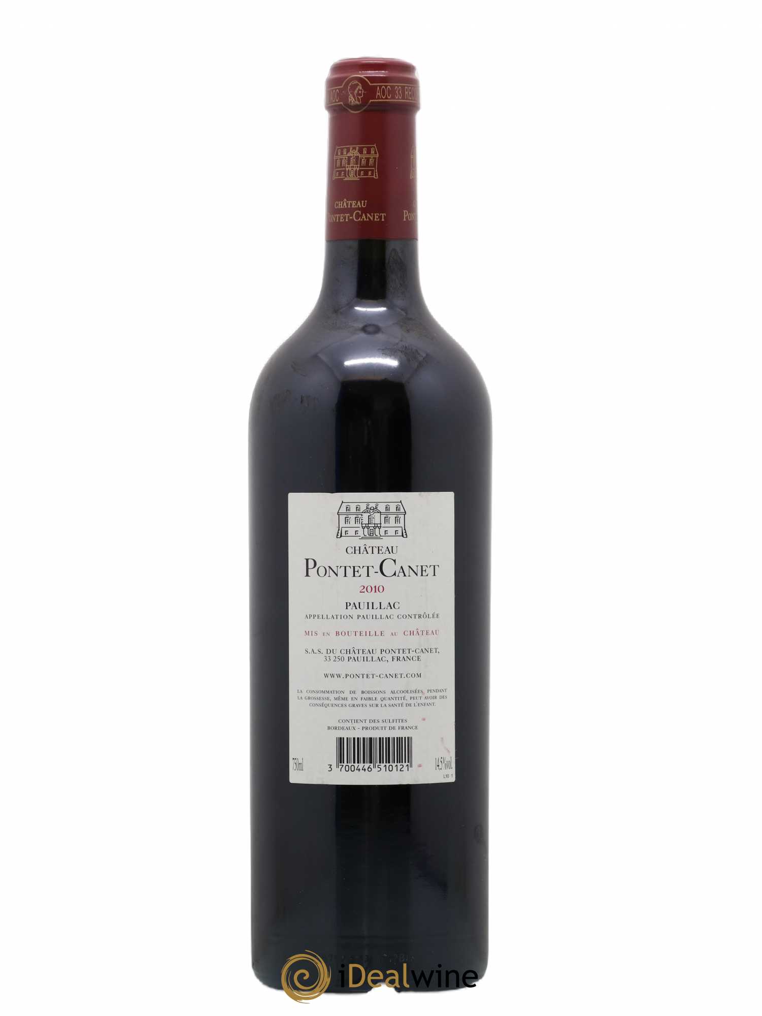 Château Pontet Canet 5ème Grand Cru Classé (sans prix de réserve) 2010 - Lot de 1 bouteille - 1