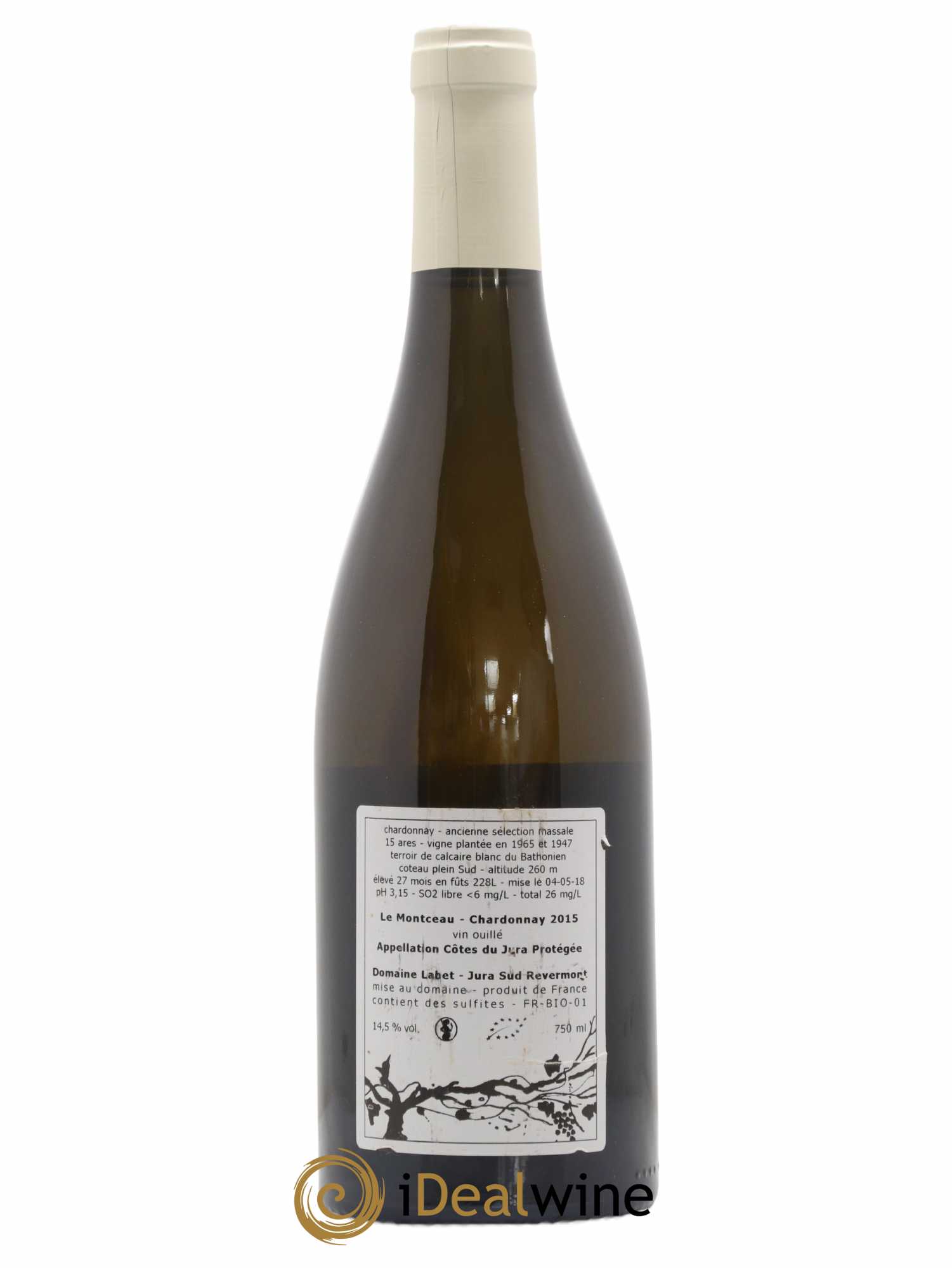 Côtes du Jura Chardonnay Le Montceau Romain - Julien  - Charline Labet  (no reserve) 2015 - Lot of 1 bottle - 1