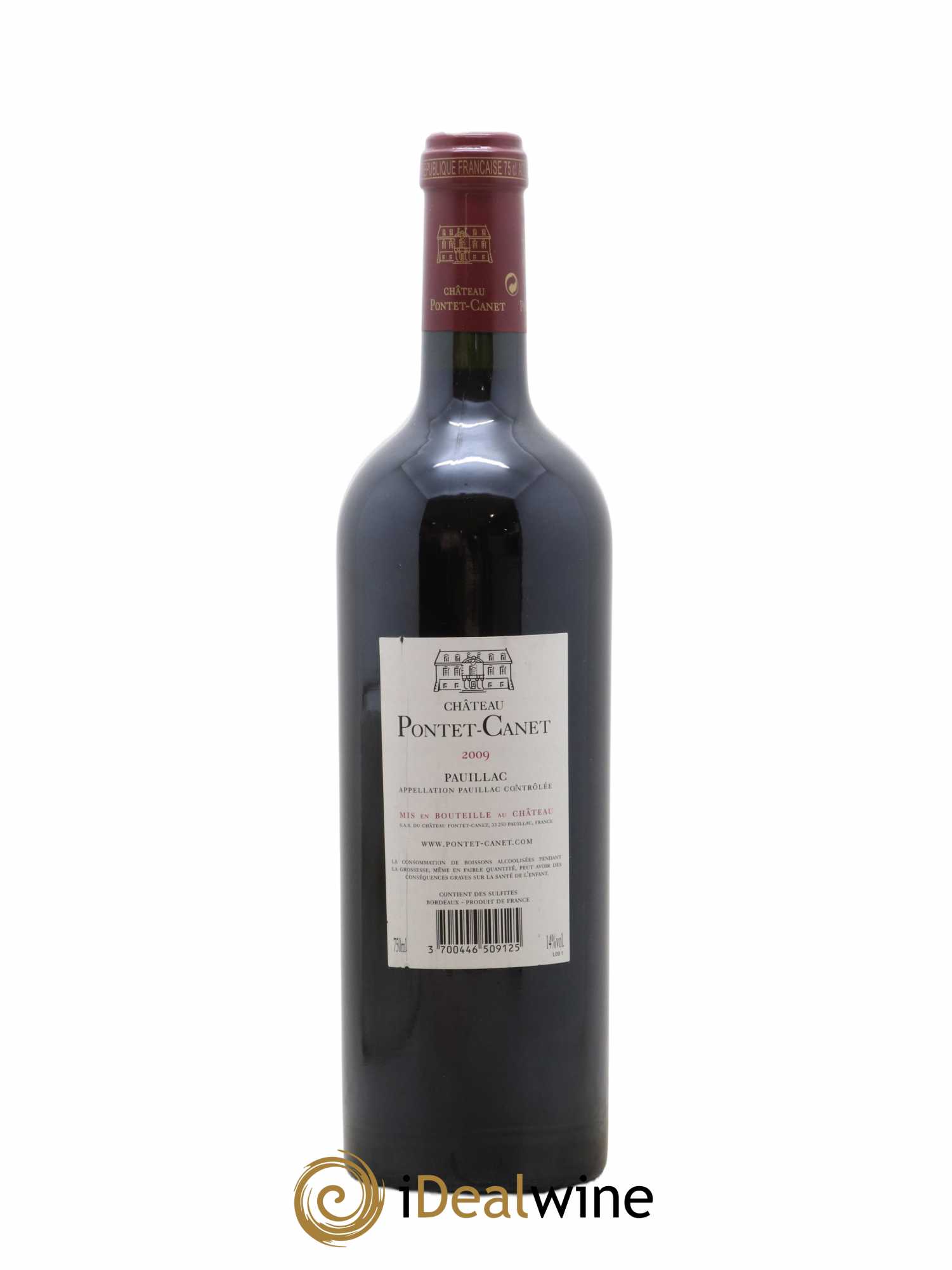 Château Pontet Canet 5ème Grand Cru Classé  (no reserve) 2009 - Lot of 1 bottle - 1