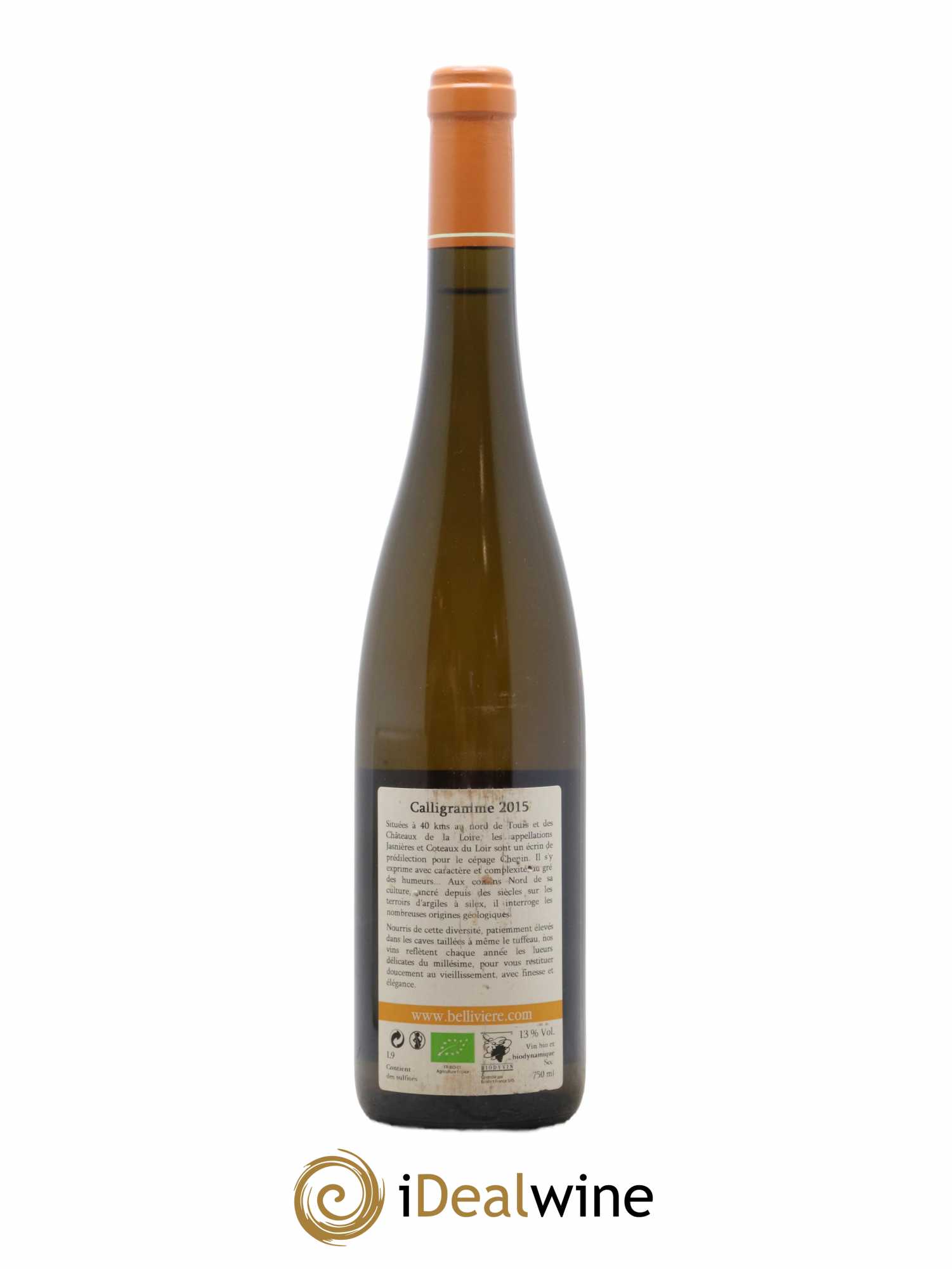 Jasnières Calligramme Domaine de Bellivière  (no reserve) 2015 - Lot of 1 bottle - 1