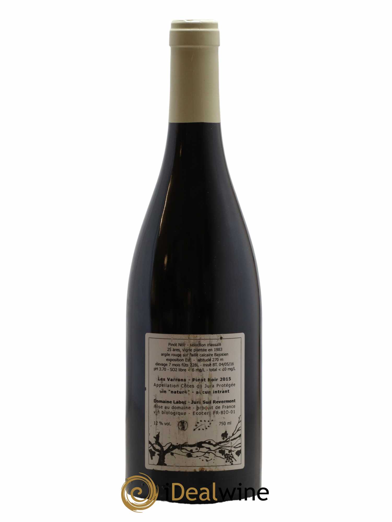 Côtes du Jura Pinot Noir Les Varrons Sélection Massale Romain - Julien - Charline Labet 2015 - Lot de 1 bouteille - 1