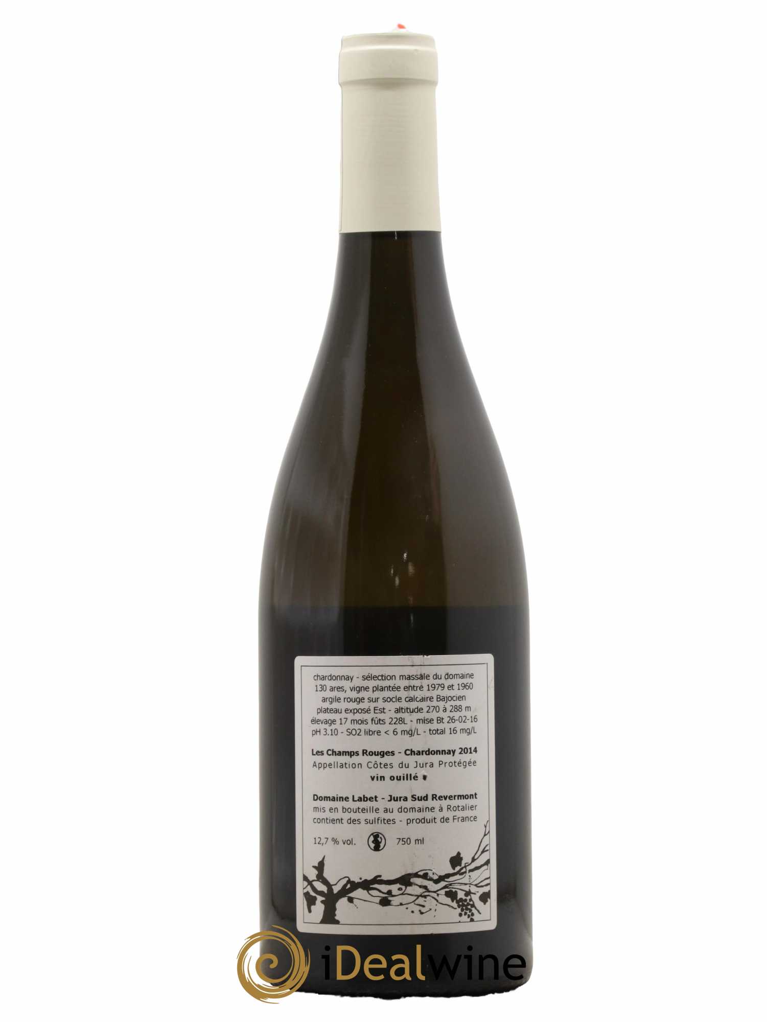 Côtes du Jura Chardonnay Les Champs Rouges Romain - Julien - Charline Labet 2014 - Lot de 1 bouteille - 1