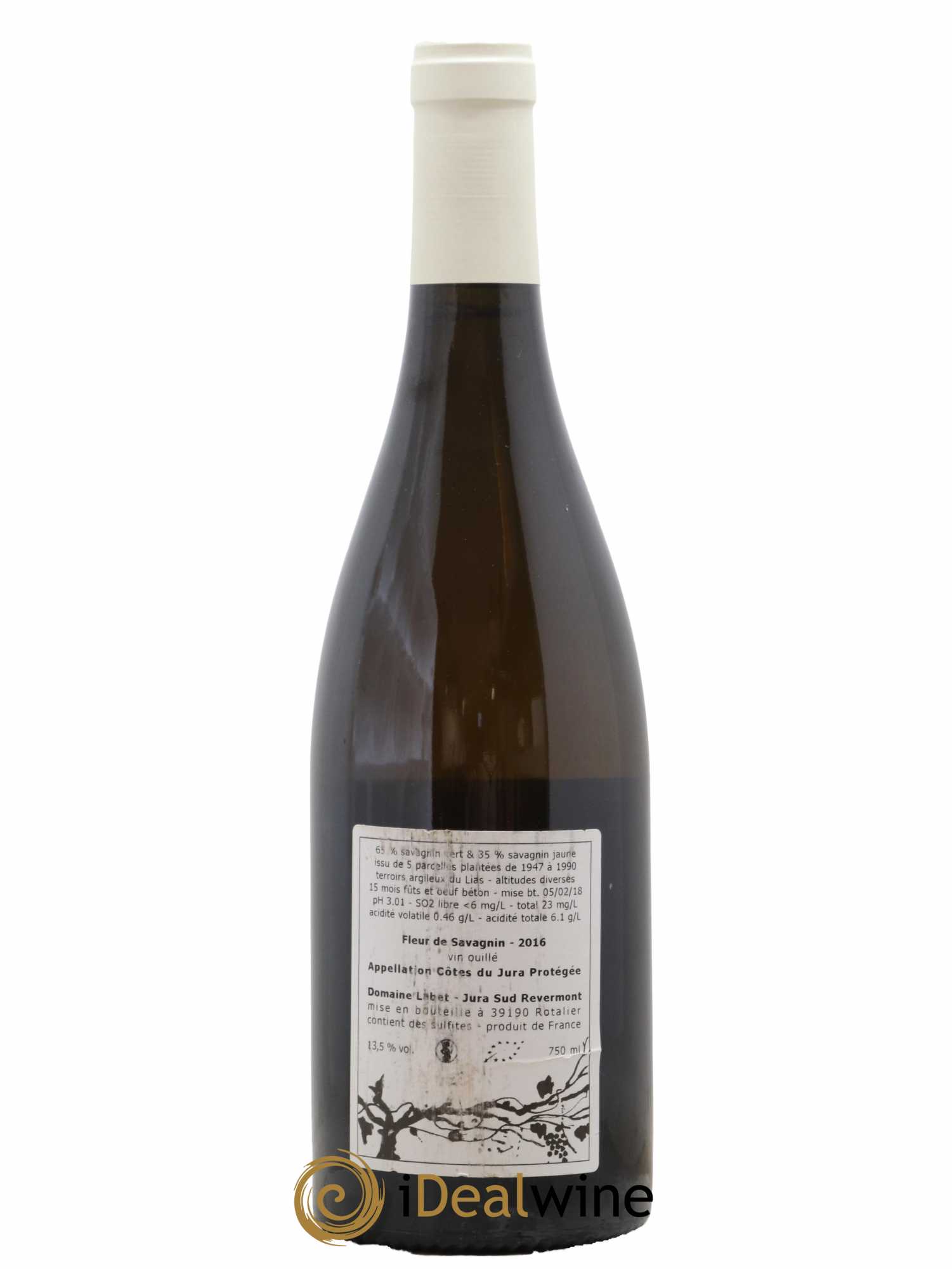 Côtes du Jura Fleur de Savagnin Romain - Julien - Charline Labet 2016 - Lot de 1 bouteille - 1