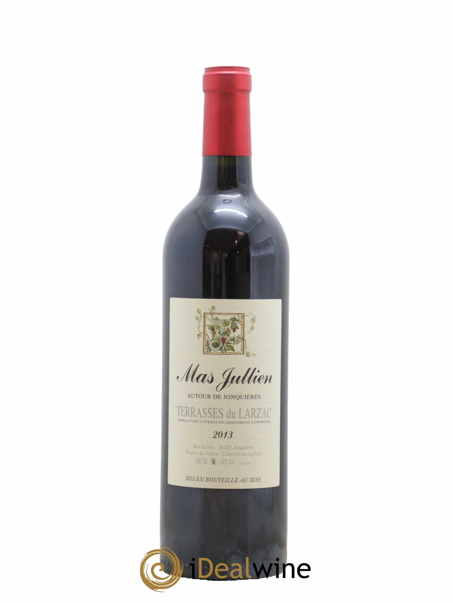 Terrasses du Larzac Mas Jullien Autour de Jonquières Olivier Jullien 2013 - Lot de 1 bouteille - 0