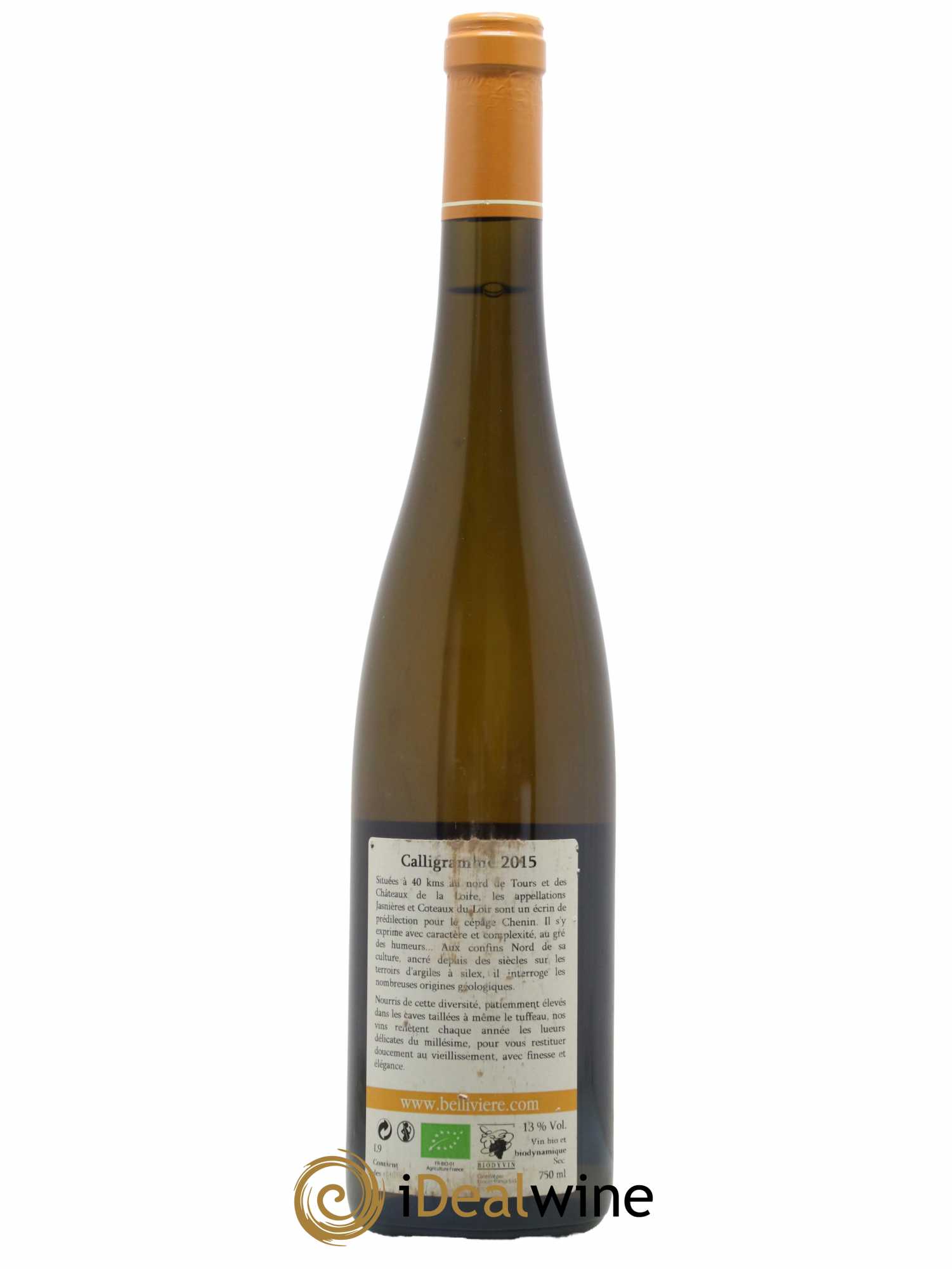 Jasnières Calligramme Domaine de Bellivière 2015 - Lot de 1 bouteille - 1