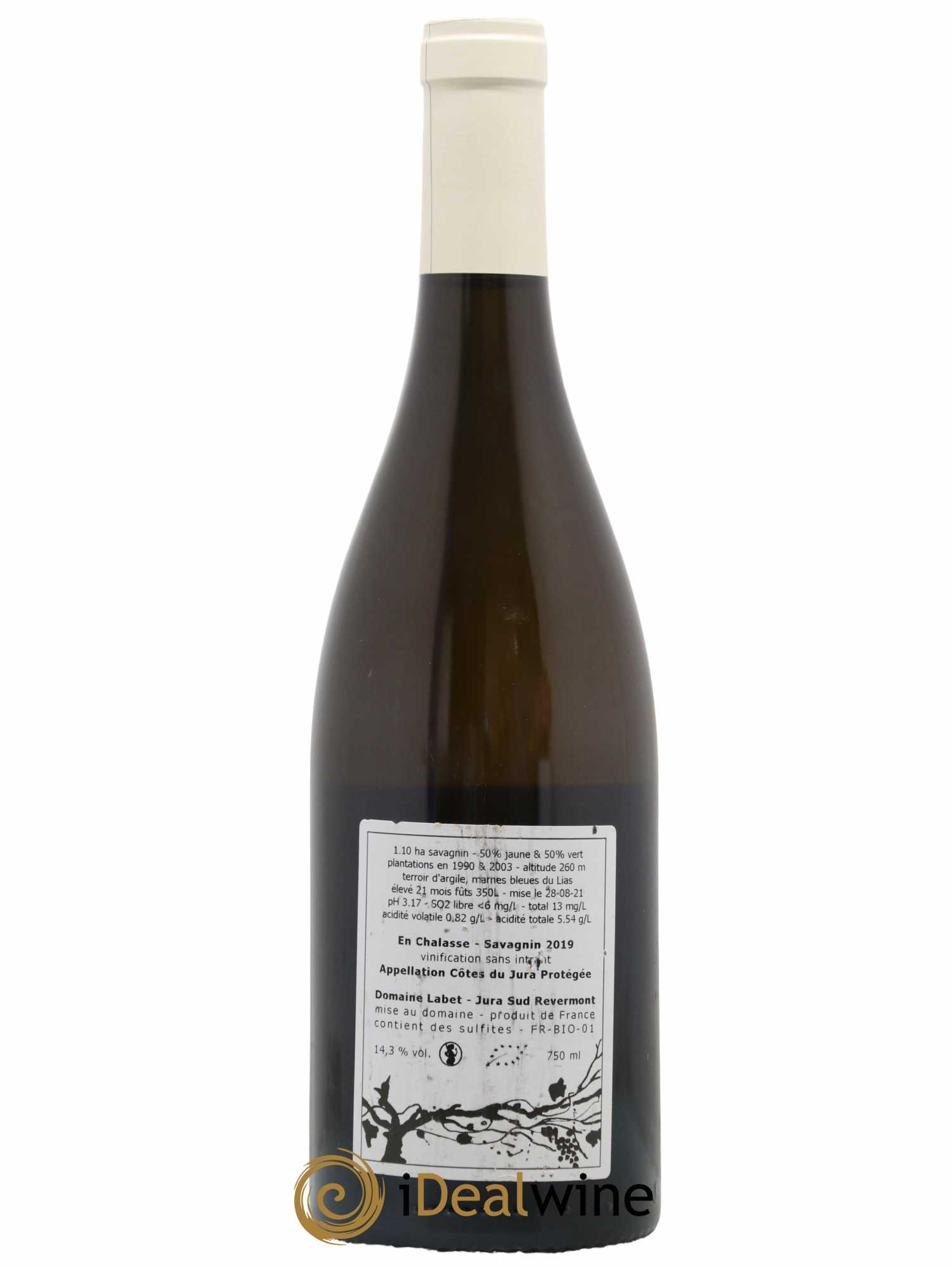 Côtes du Jura Fleur de Savagnin En Chalasse Romain - Julien - Charline Labet 2019 - Lot de 1 bouteille - 1