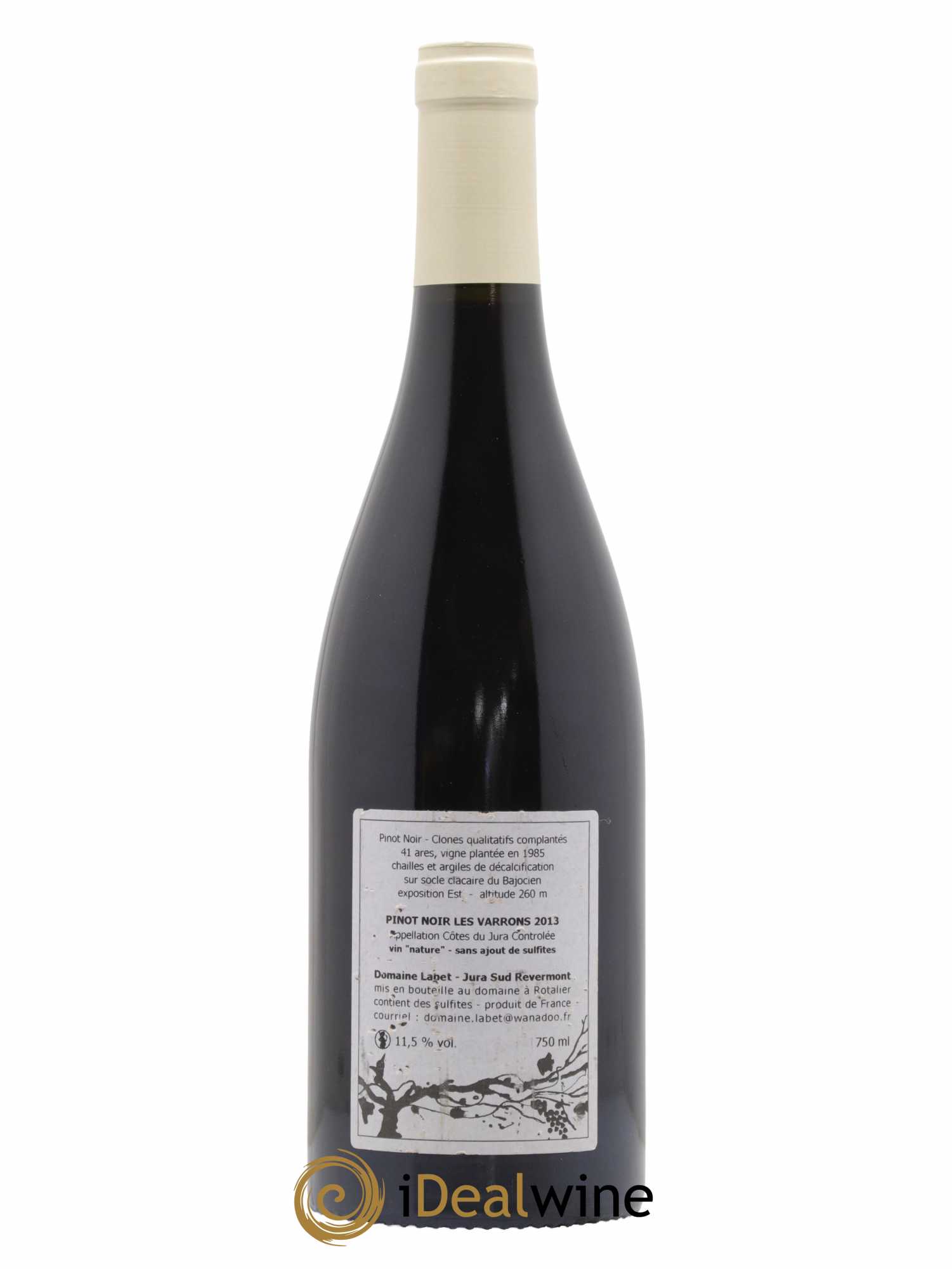 Côtes du Jura Pinot Noir Les Varrons Sélection Massale Romain - Julien - Charline Labet 2013 - Lot de 1 bouteille - 1