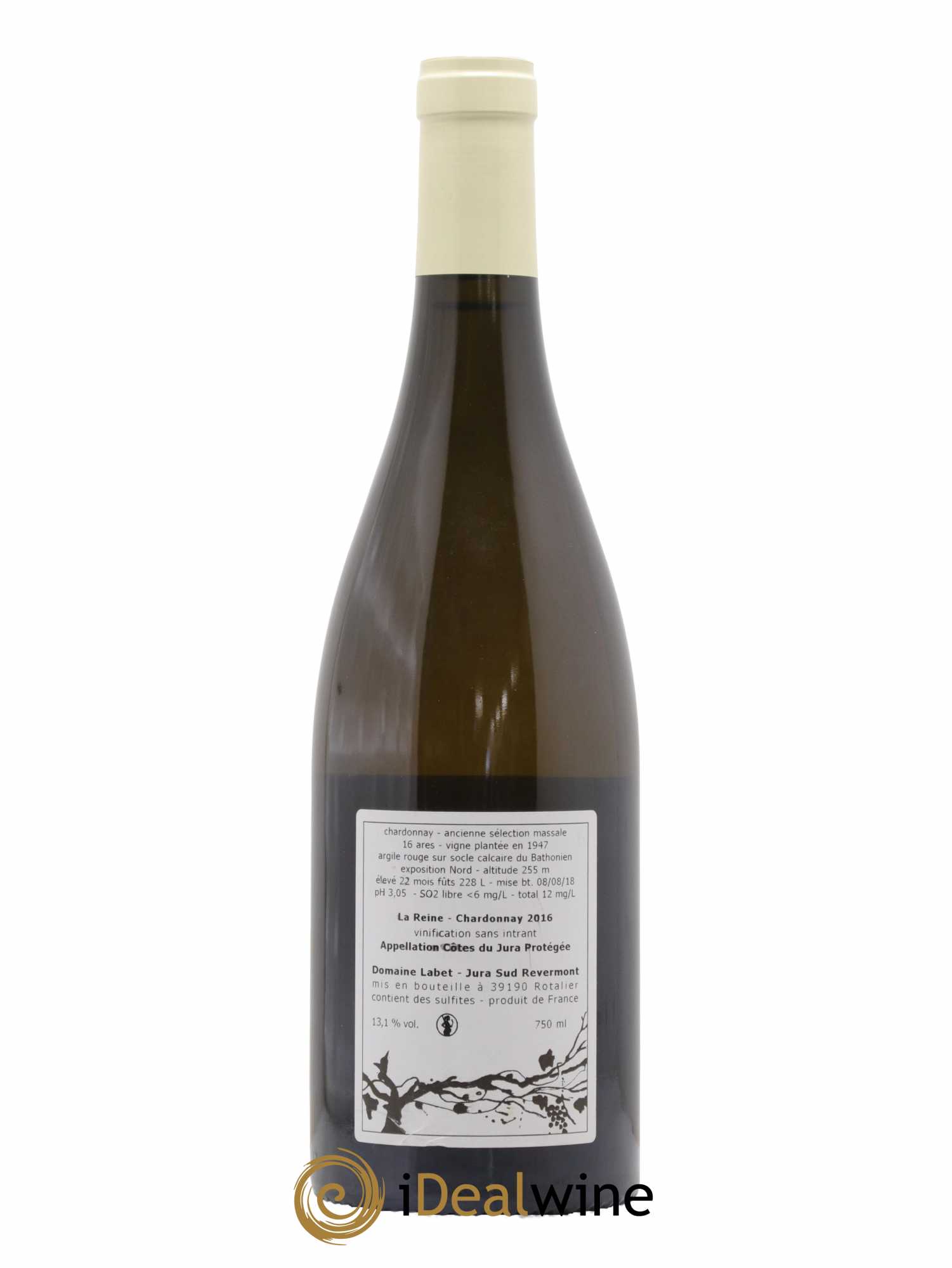Côtes du Jura Chardonnay La Reine Romain - Julien - Charline Labet 2016 - Lot de 1 bouteille - 1