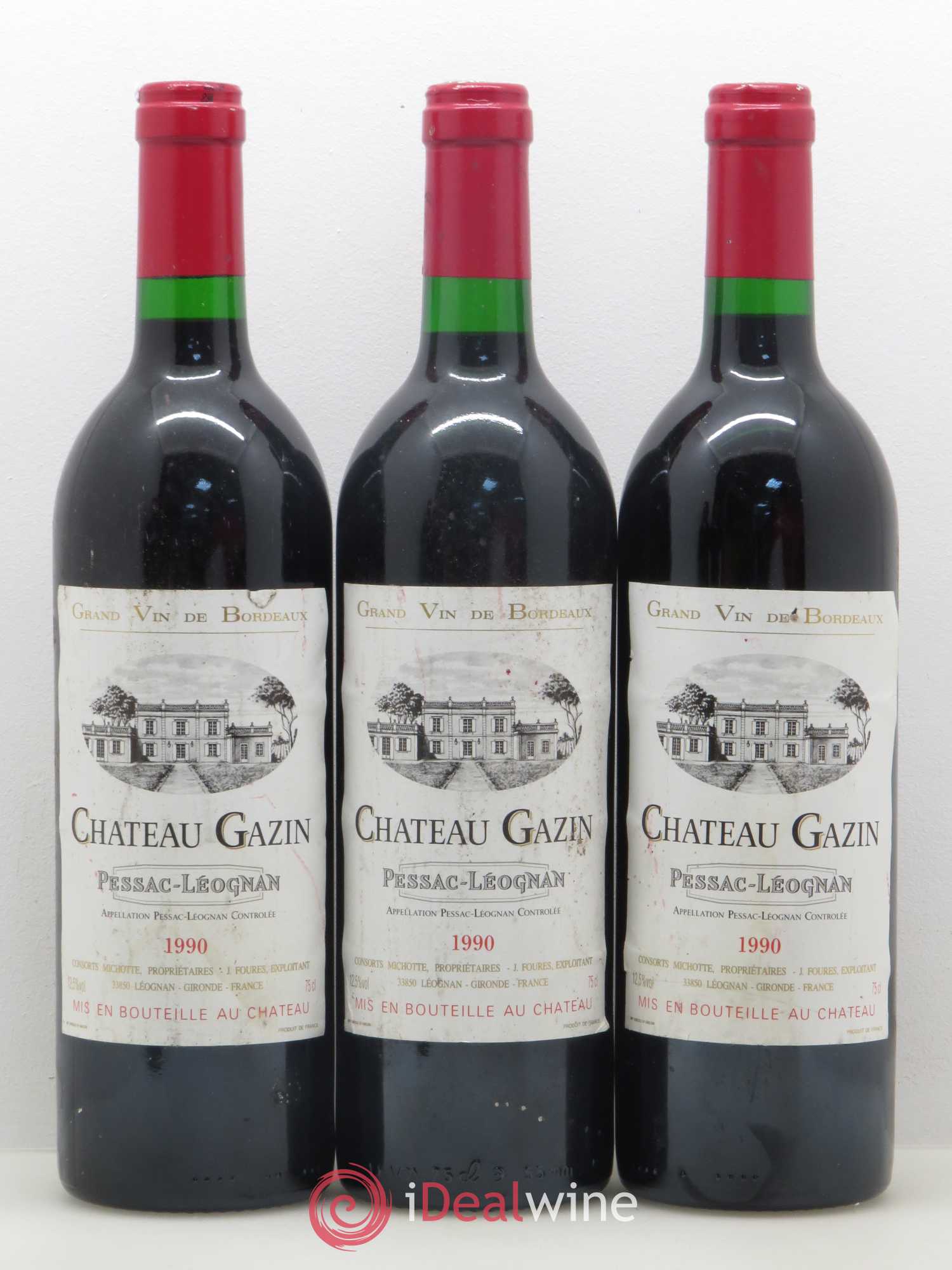 Pessac-Léognan 1990 - Posten von 5 Flaschen - 1