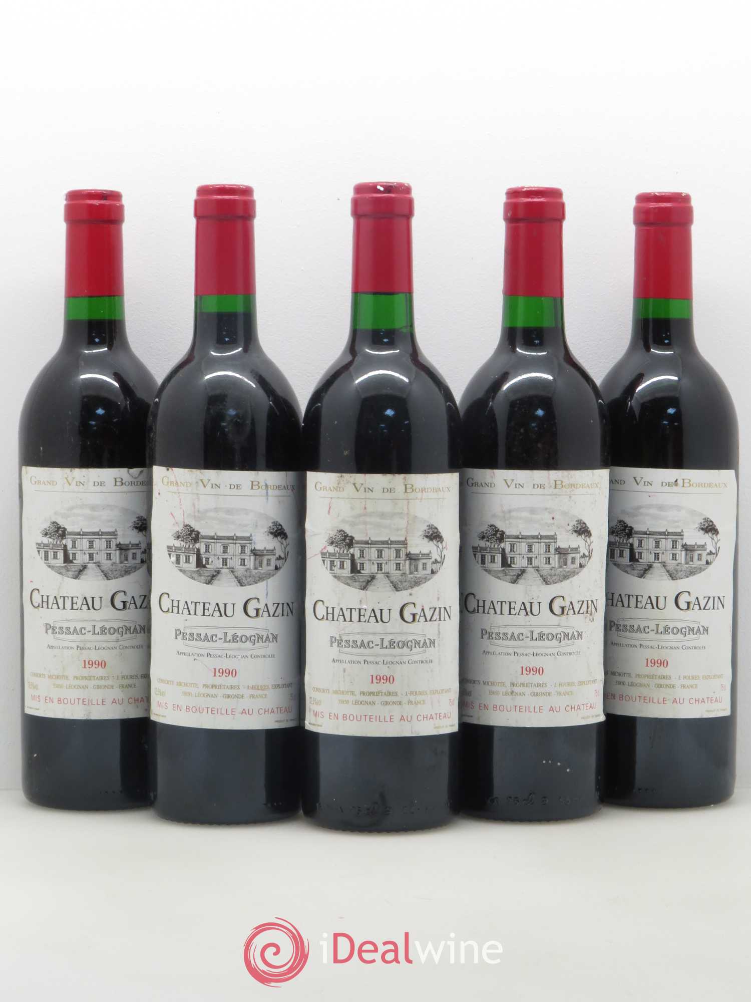 Pessac-Léognan 1990 - Posten von 5 Flaschen - 0