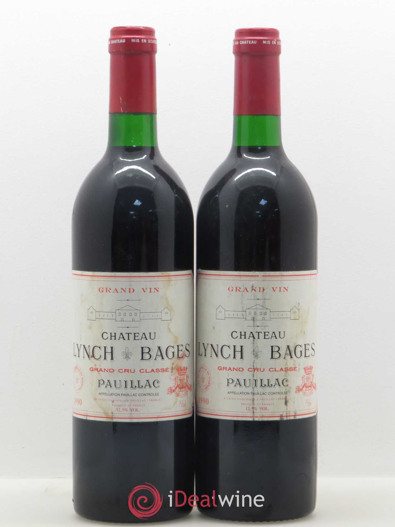 Château Lynch Bages 5ème Grand Cru Classé 1990 - Lot de 2 bouteilles - 0