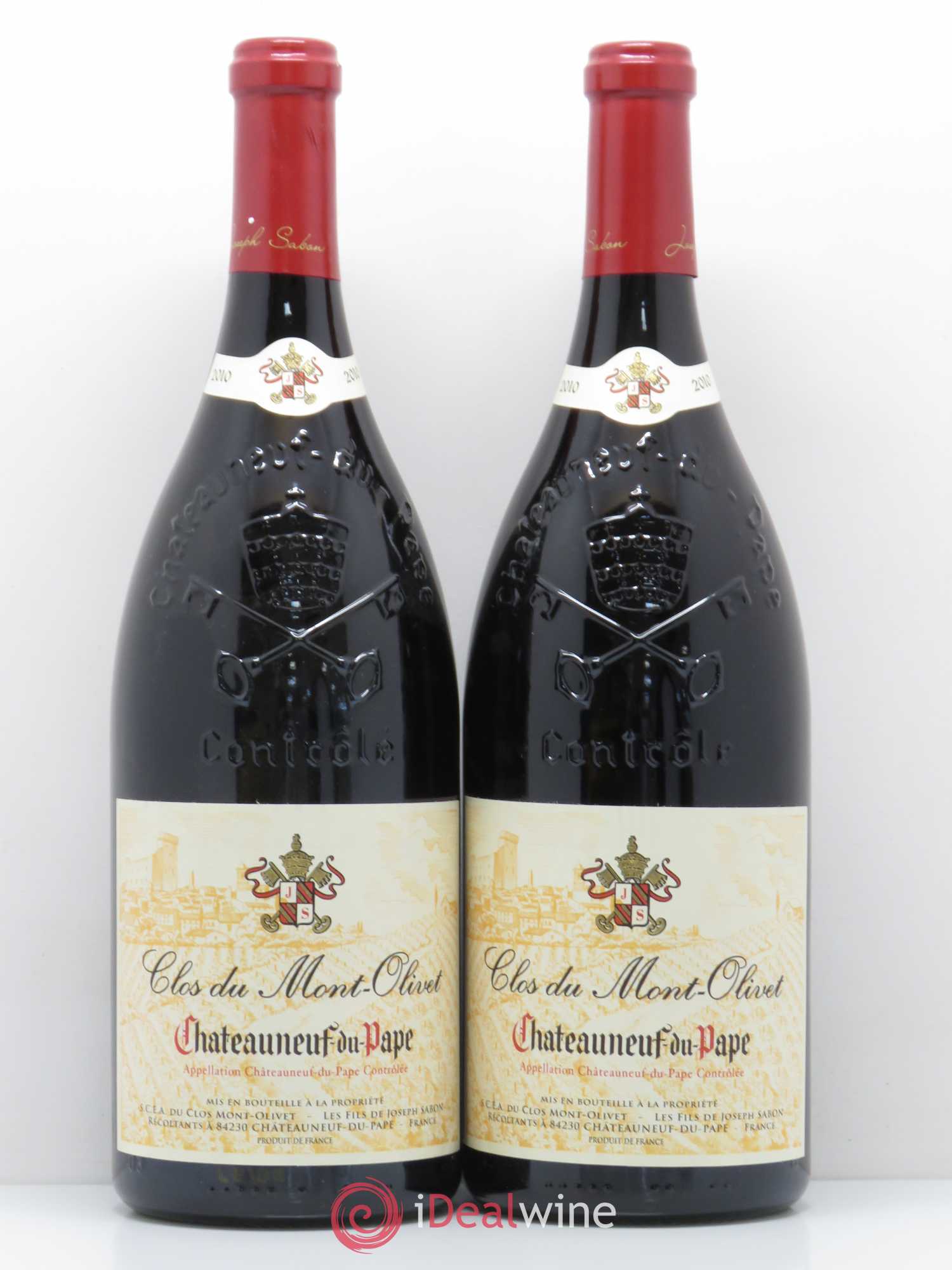 Châteauneuf-du-Pape Clos du Mont-Olivet 2010 - Lot de 2 magnums - 0