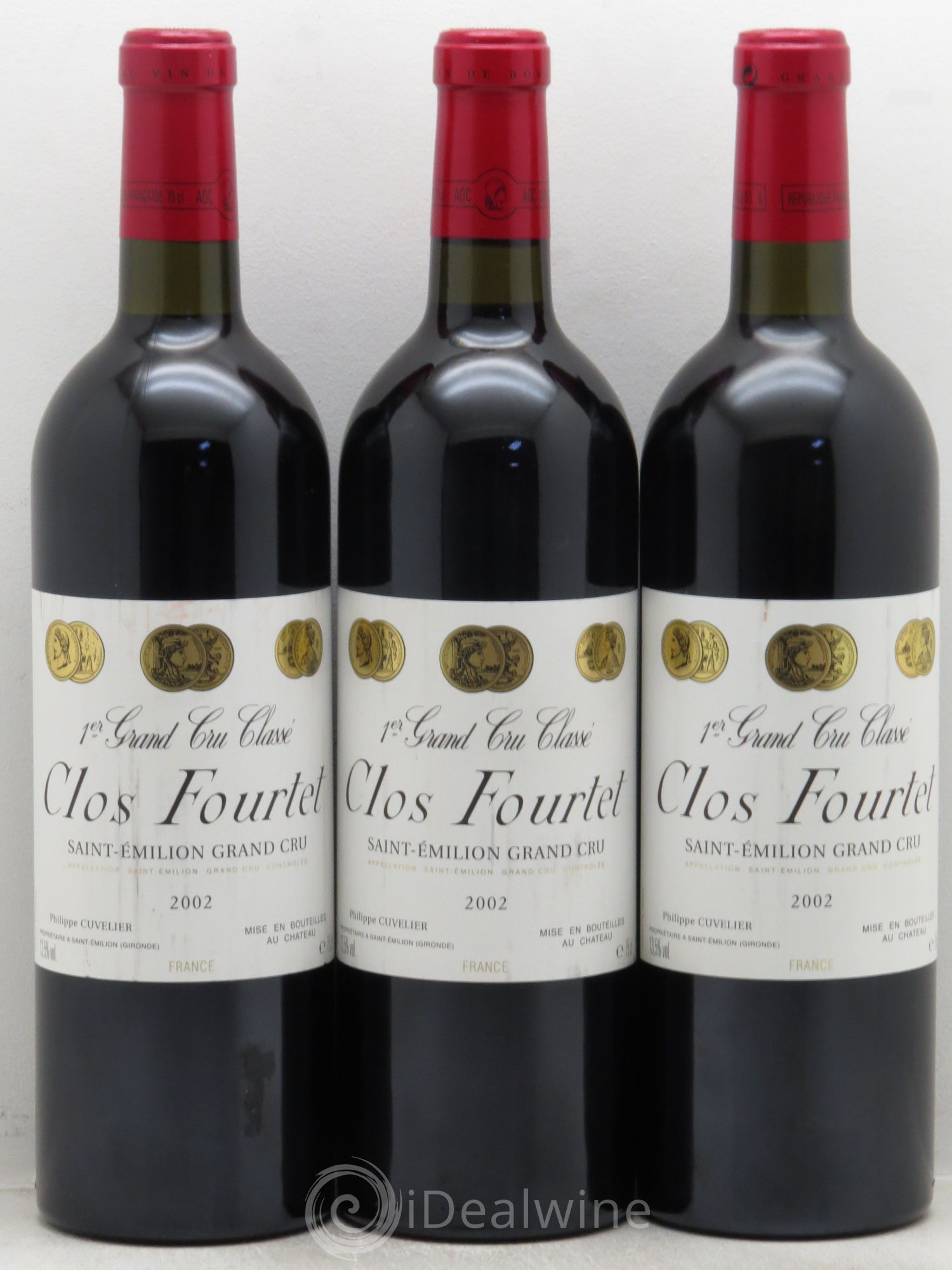 Clos Fourtet 1er Grand Cru Classé B 2002 - Lot de 3 bouteilles - 0