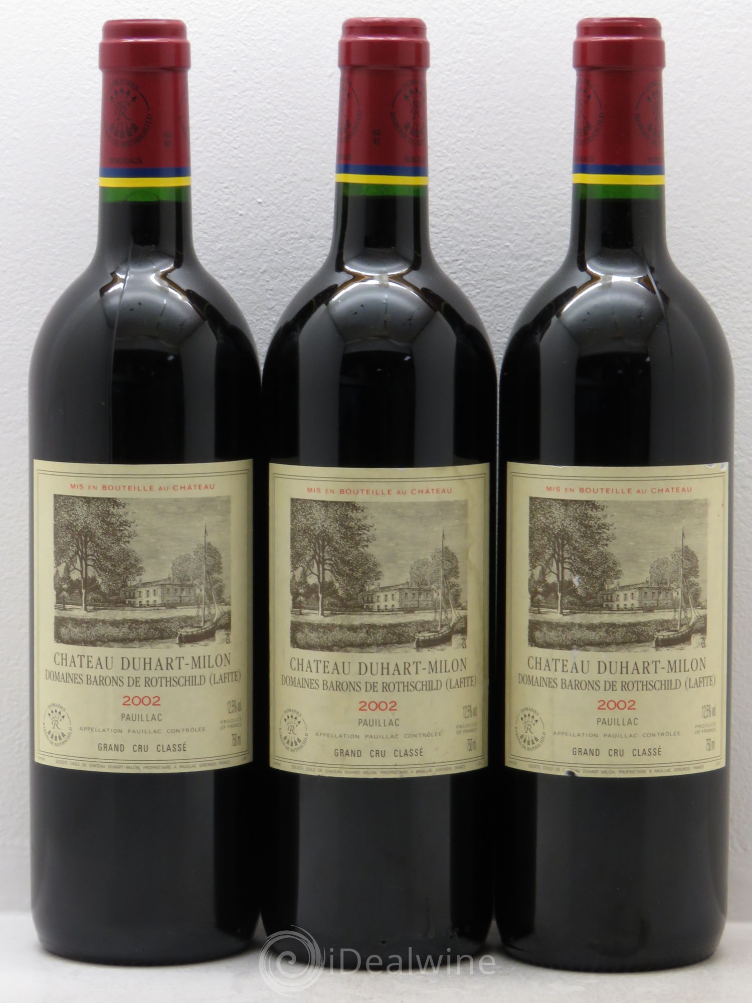 Château Duhart-Milon 4ème Grand Cru Classé 2002 - Lot de 3 bouteilles - 0