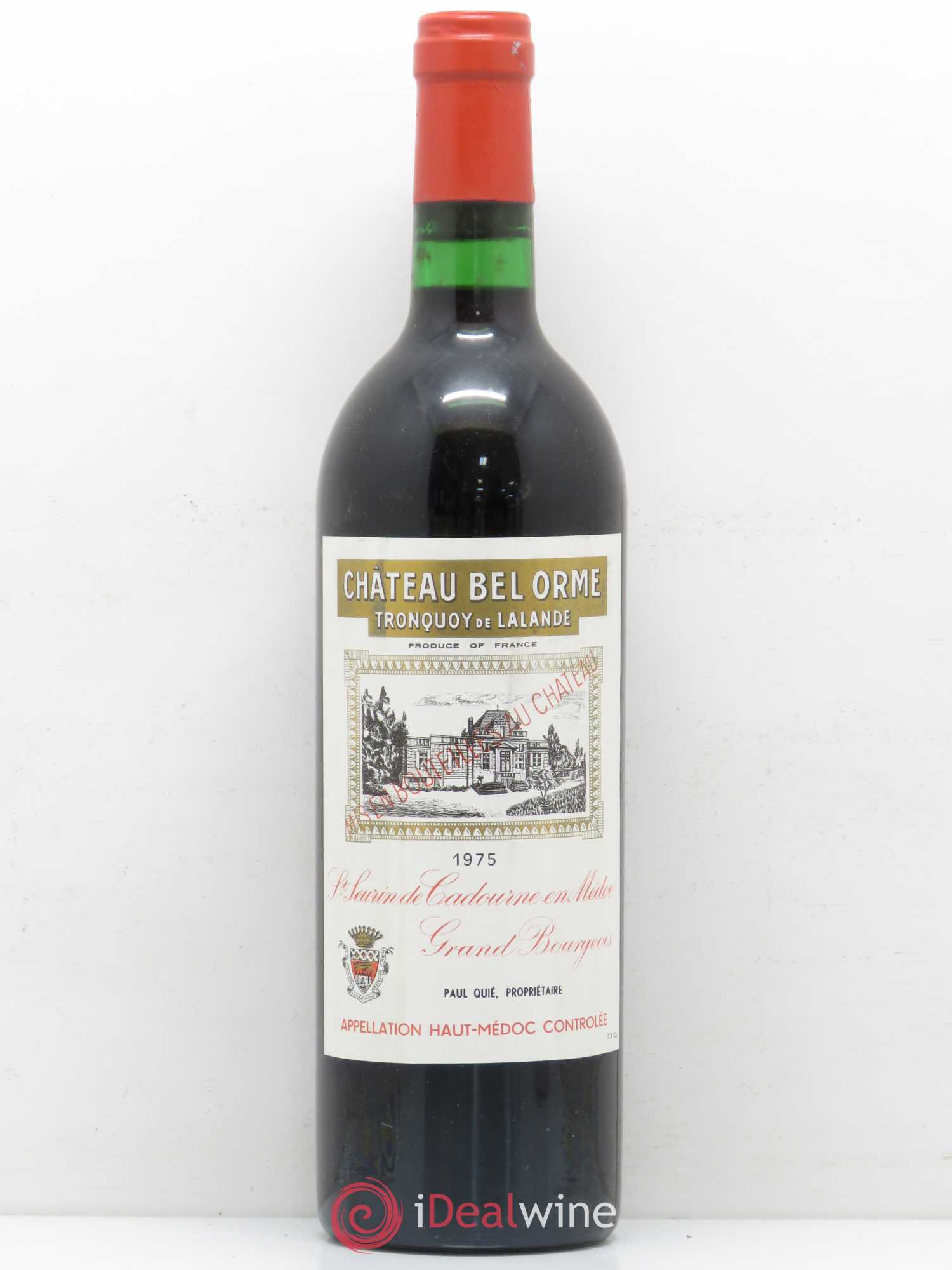 Château Bel Orme Tronquoy de Lalande Cru Bourgeois (sans prix de réserve) 1975 - Lot de 1 bouteille - 0