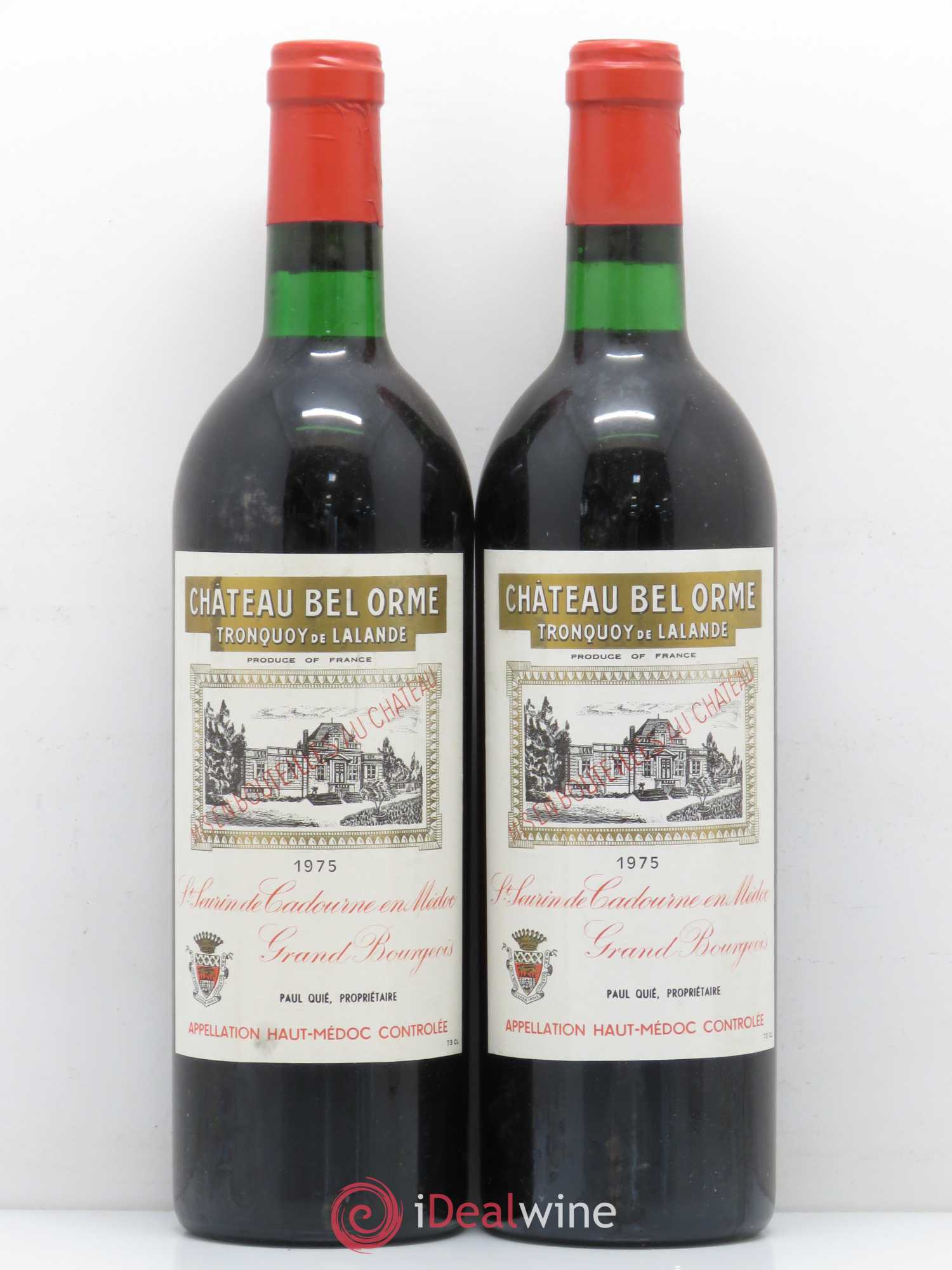 Château Bel Orme Tronquoy de Lalande Cru Bourgeois (sans prix de réserve) 1975 - Lot de 2 bouteilles - 0
