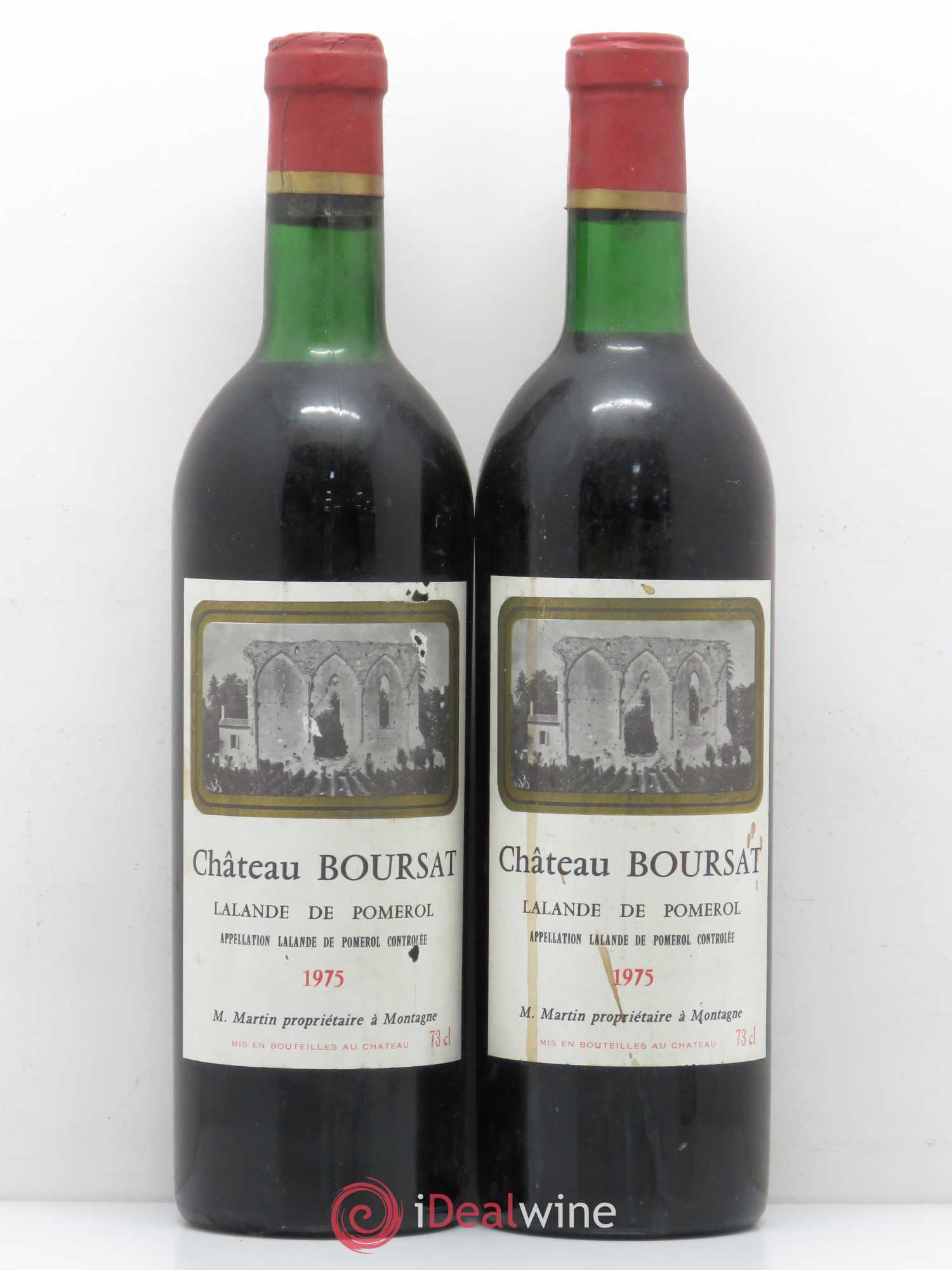 Bordeaux Château Boursat Lalande de Pomerol (sans prix de réserve) 1975 - Posten von 2 Flaschen - 0