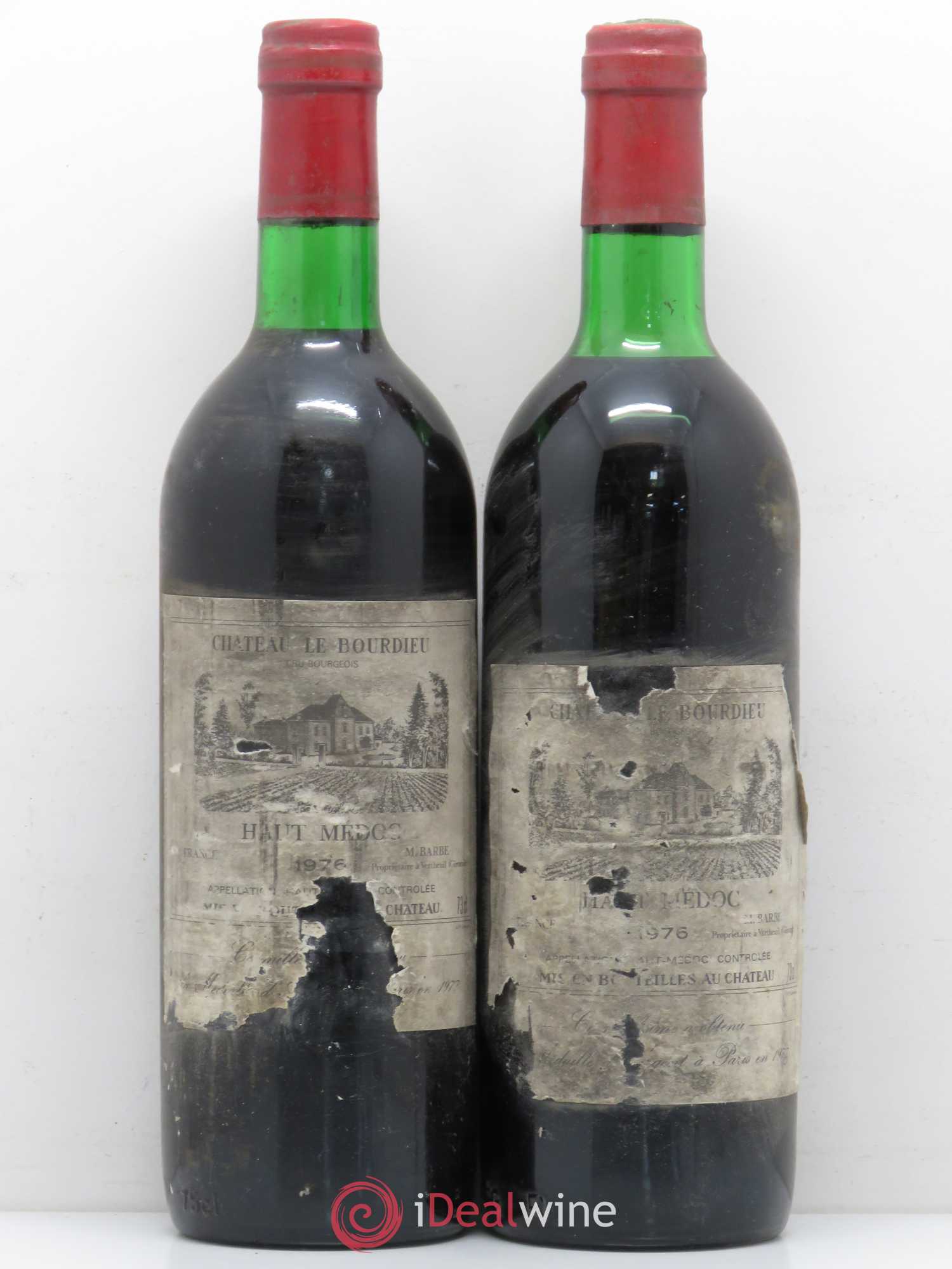 Château le Bourdieu Cru Bourgeois (sans prix de réserve) 1976 - Lot de 2 bouteilles - 0