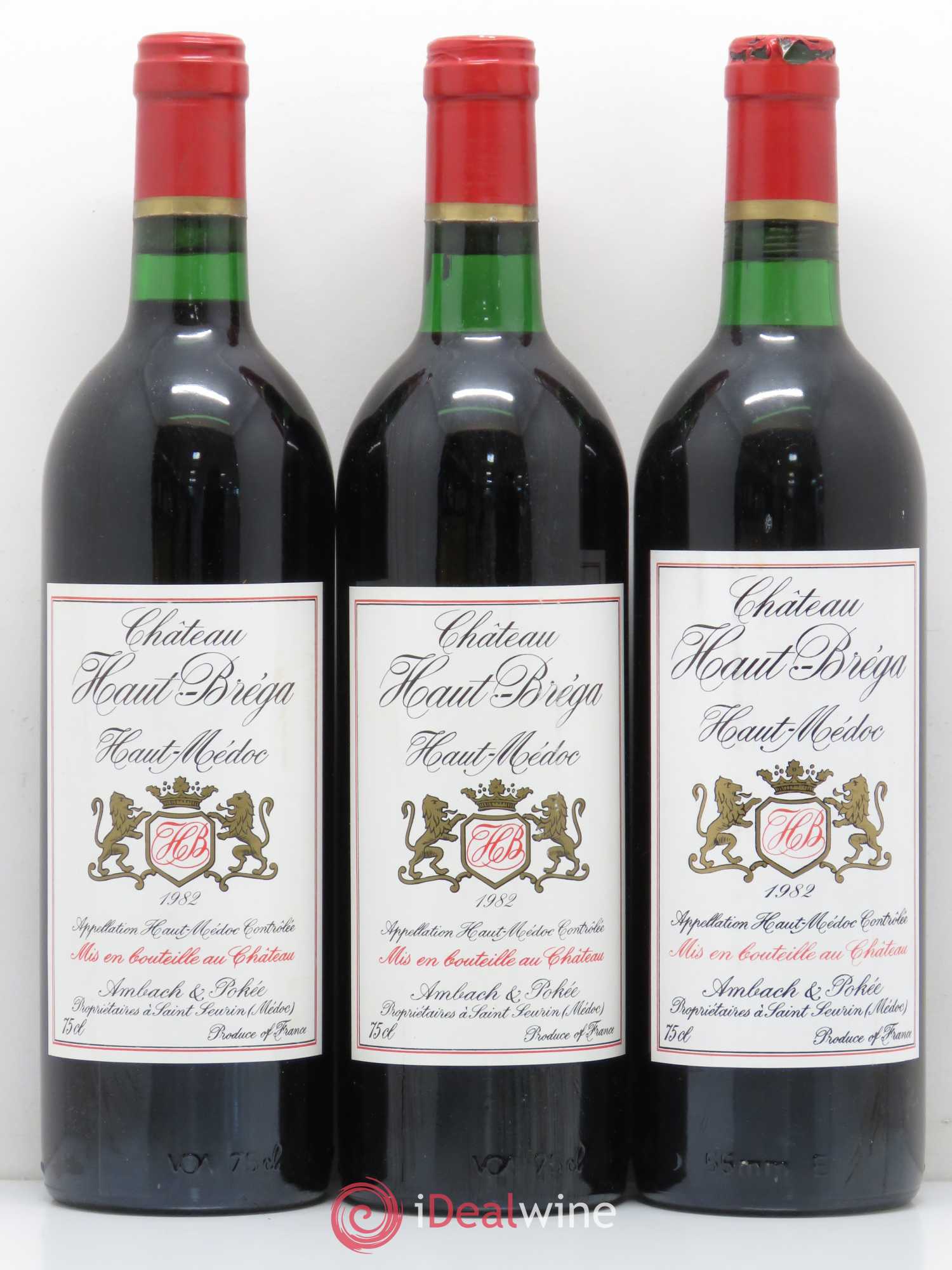 Haut Médoc Château Haut Brega (sans prix de réserve) 1982 - Posten von 3 Flaschen - 0