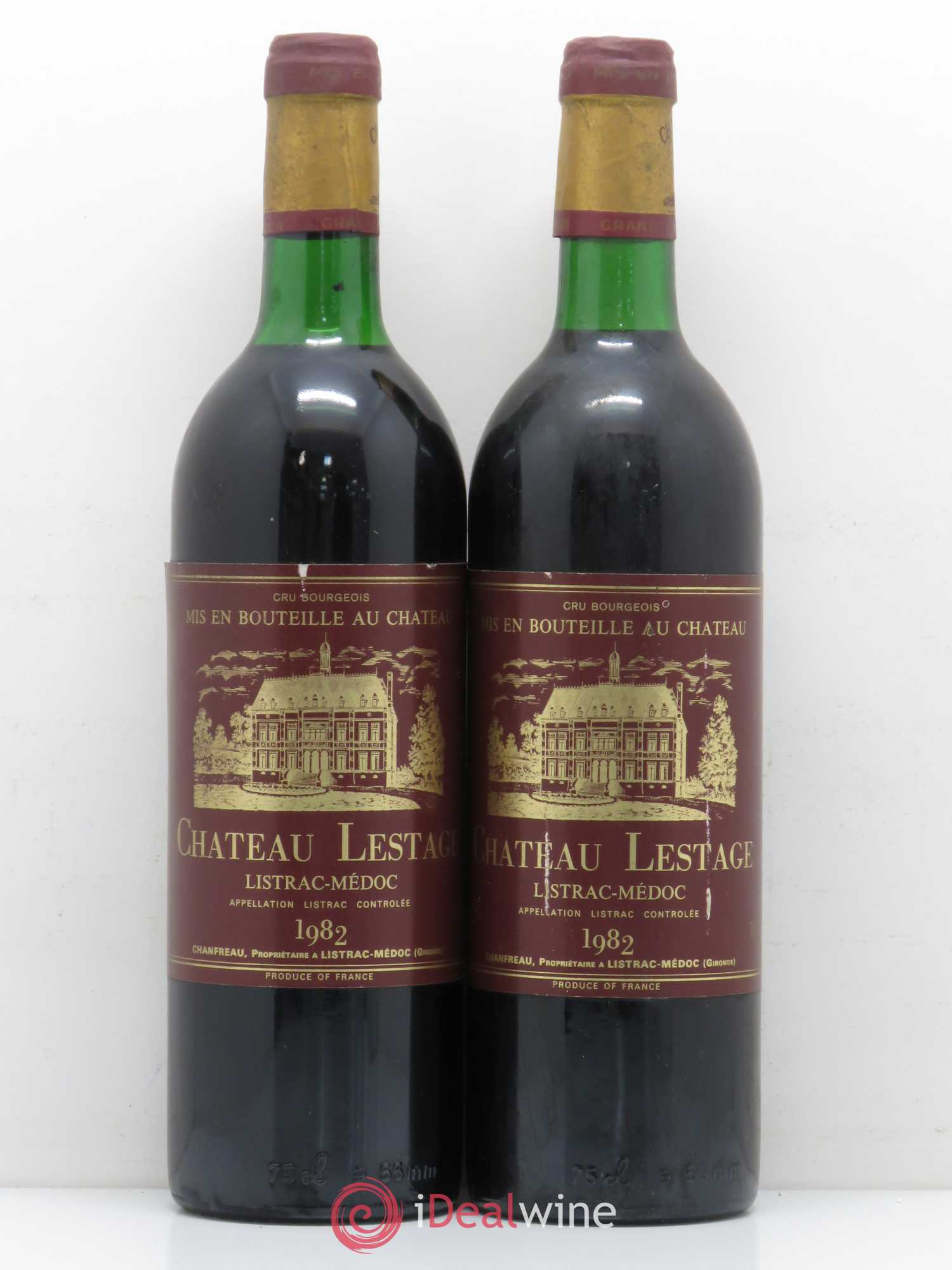 Château Lestage Cru Bourgeois 1982 - Lot de 2 bouteilles - 0