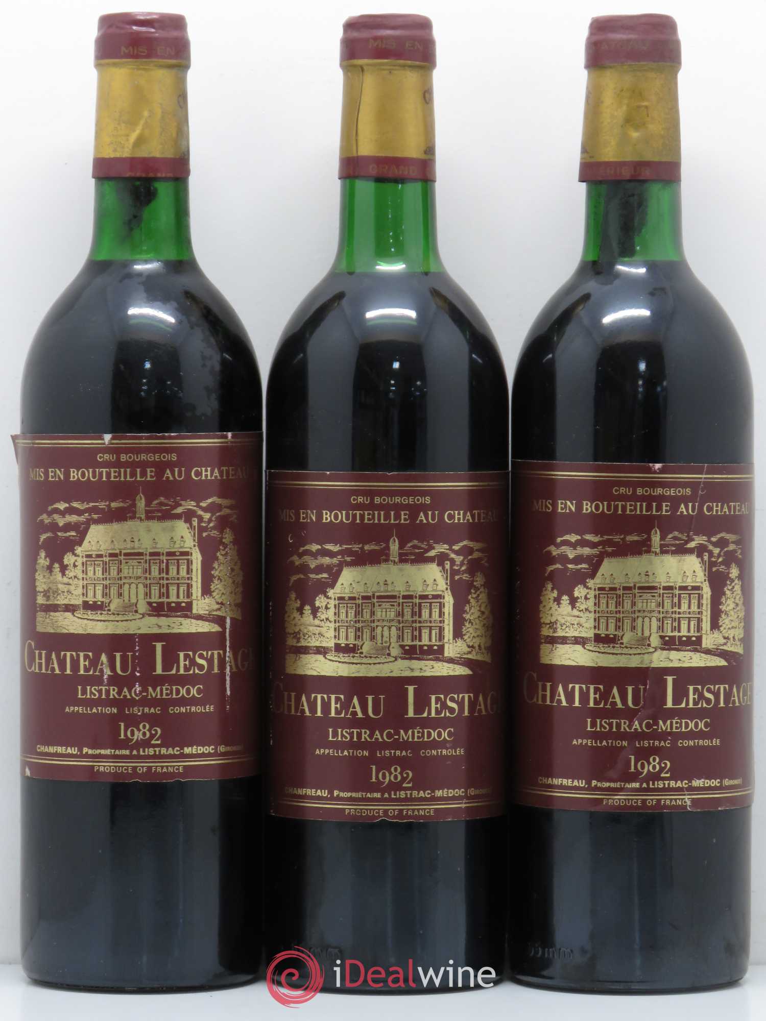 Château Lestage Cru Bourgeois (sans prix de réserve) 1982 - Lot de 3 bouteilles - 0