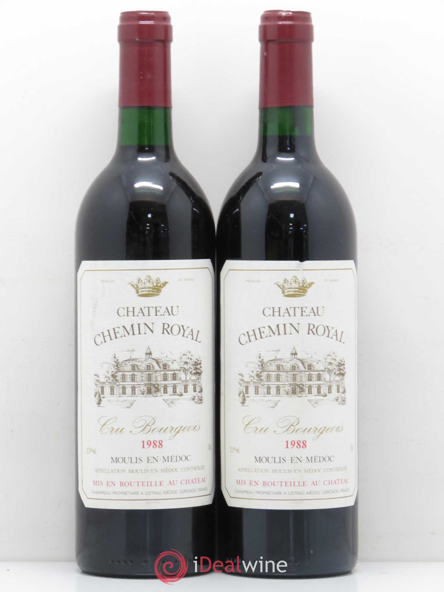 Moulis en Médoc Château Chemin Royal 1988 - Lot de 2 bouteilles - 0