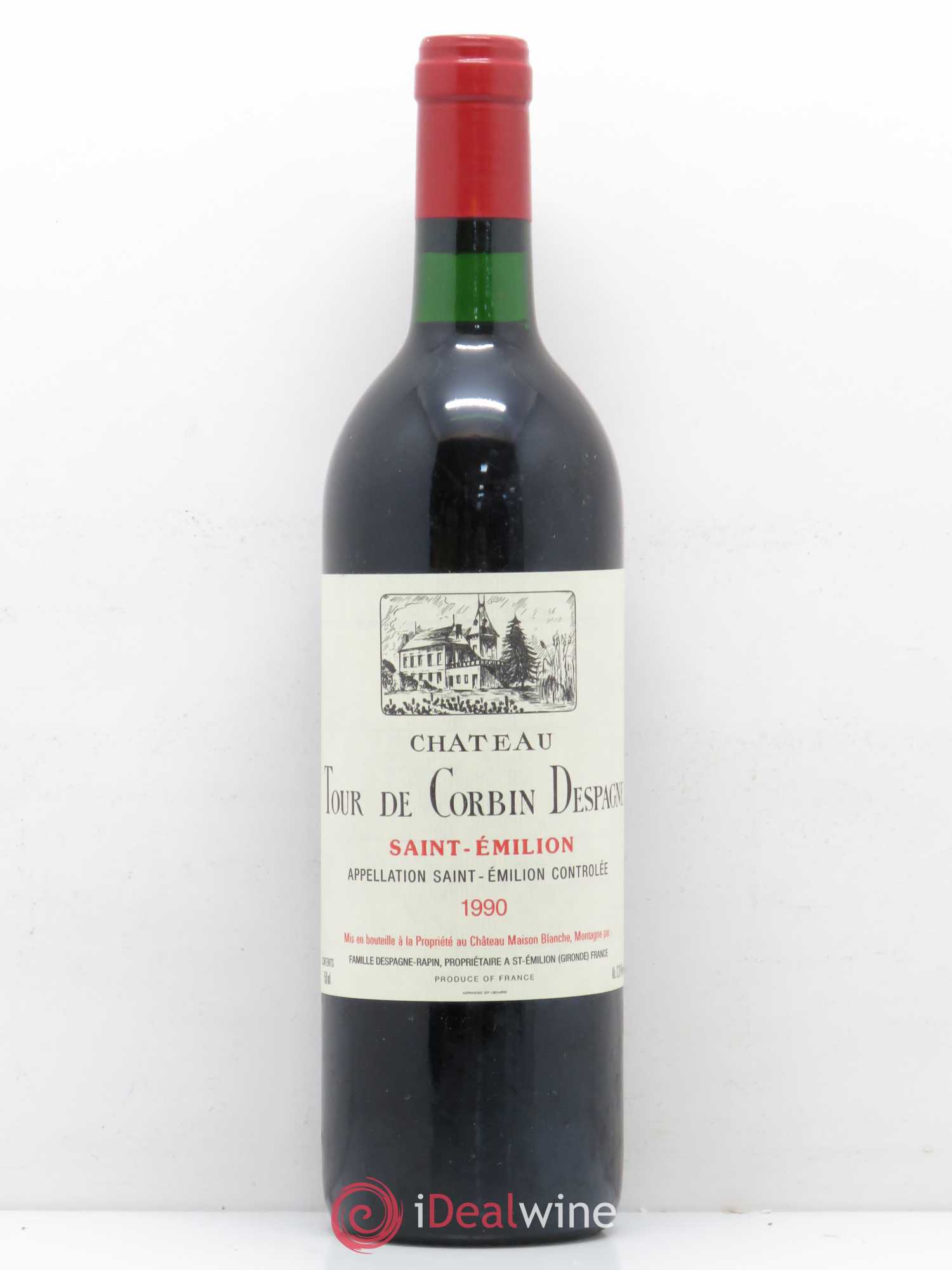Saint-Émilion Tour de Corbin Despagne 1990 - Lot de 1 bouteille - 0