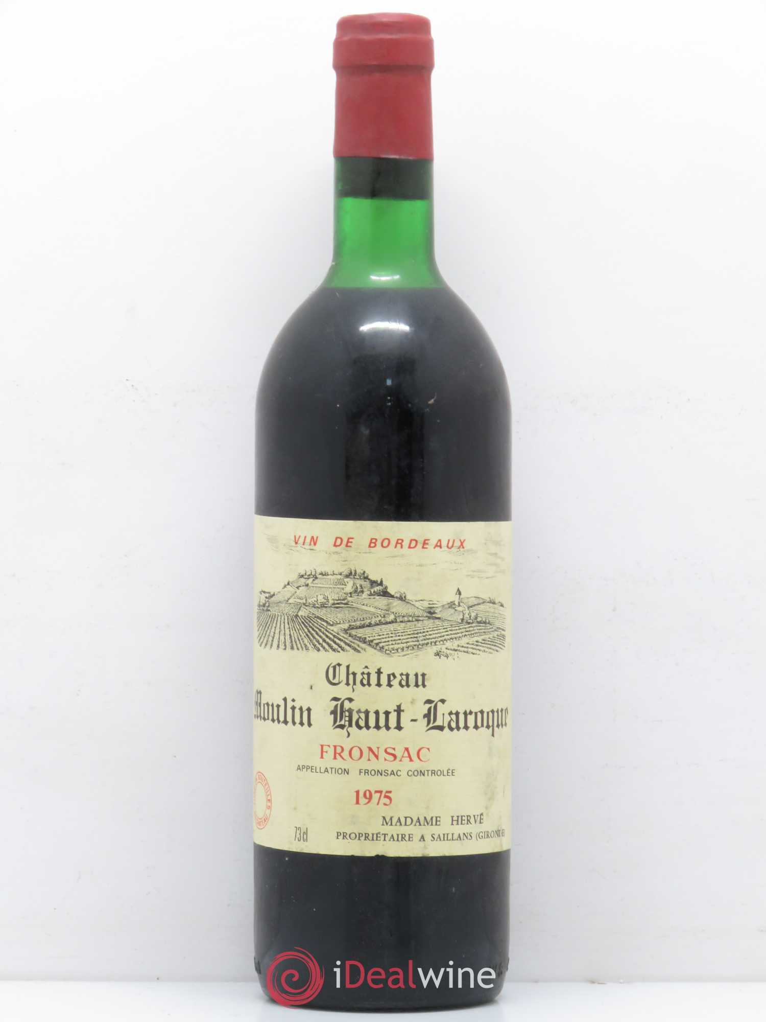 Fronsac Moulin Haut Larroque (sans prix de réserve) 1975 - Posten von 1 Flasche - 0