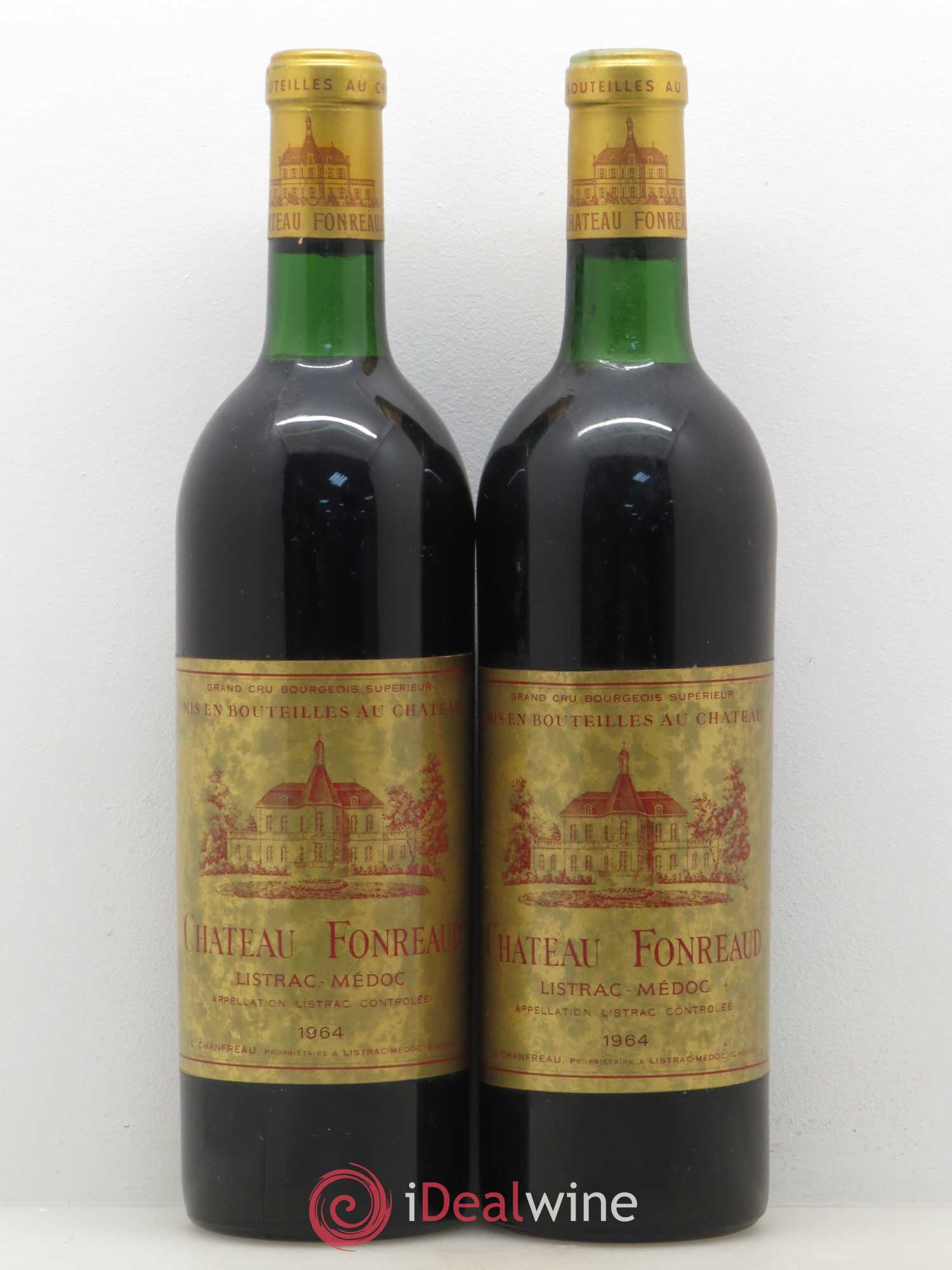Château Fonréaud Cru Bourgeois (sans prix de réserve) 1964 - Lot de 2 bouteilles - 0