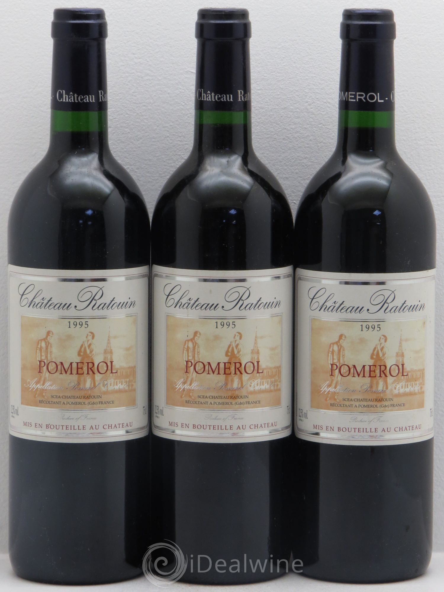 Pomerol Château Ratouin 22/12/17 1995 - Posten von 3 Flaschen - 0