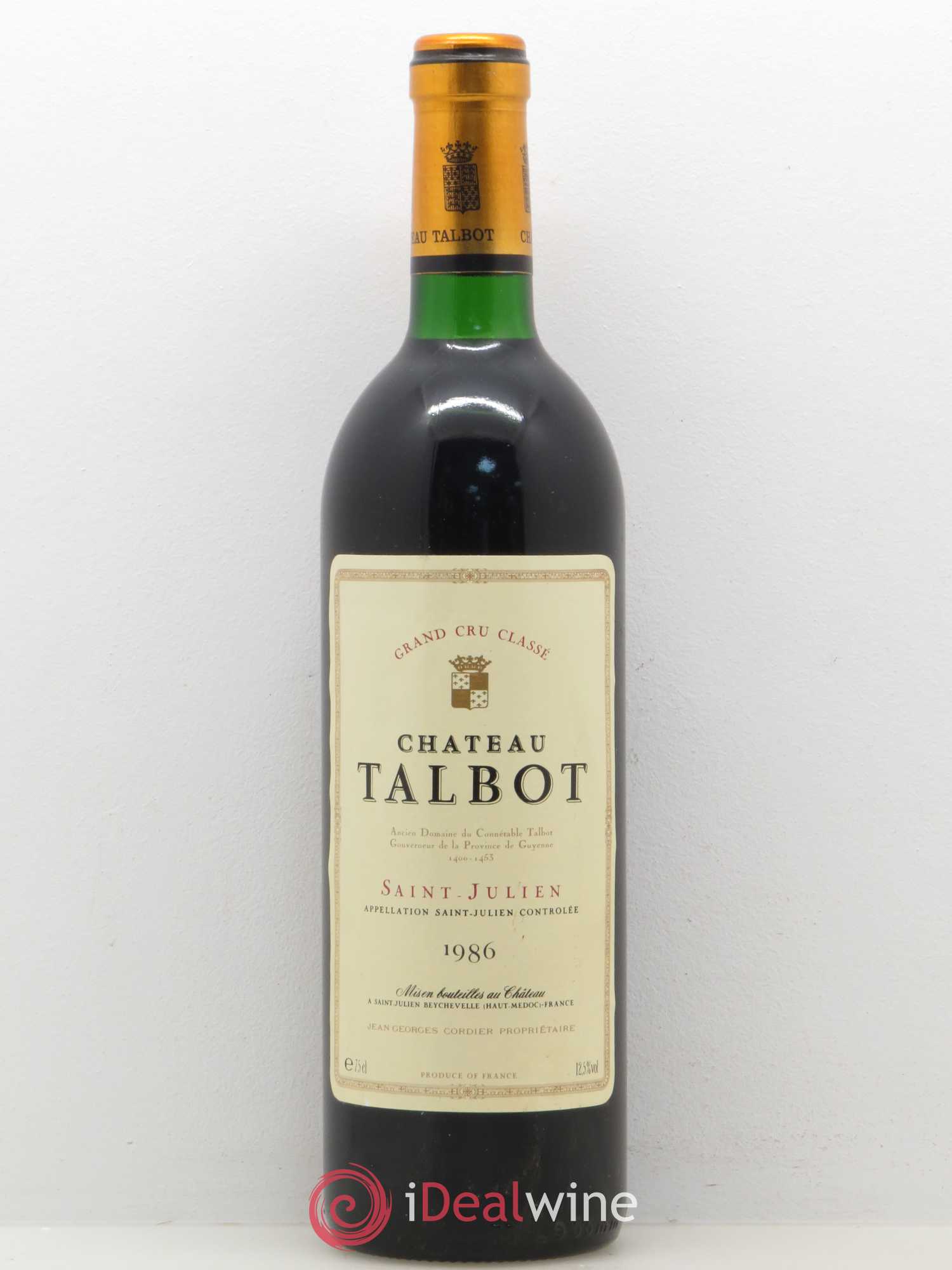 Château Talbot 4ème Grand Cru Classé 1986 - Lot de 1 bouteille - 0
