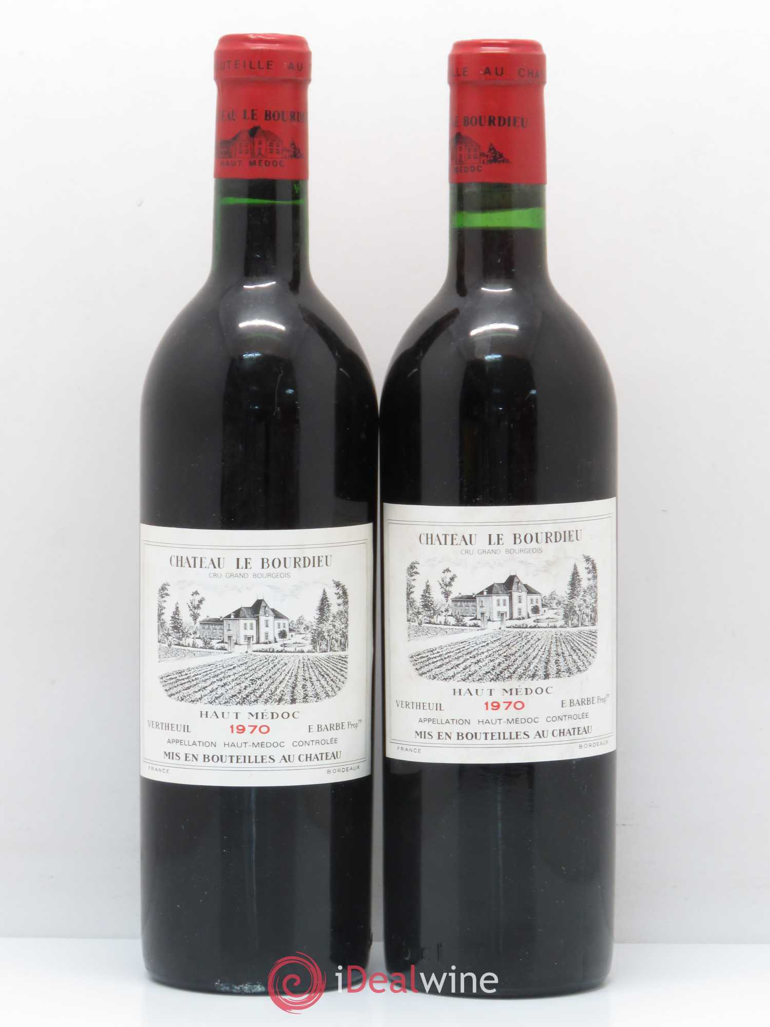 Château le Bourdieu Cru Bourgeois 1970 - Lot de 2 bouteilles - 0