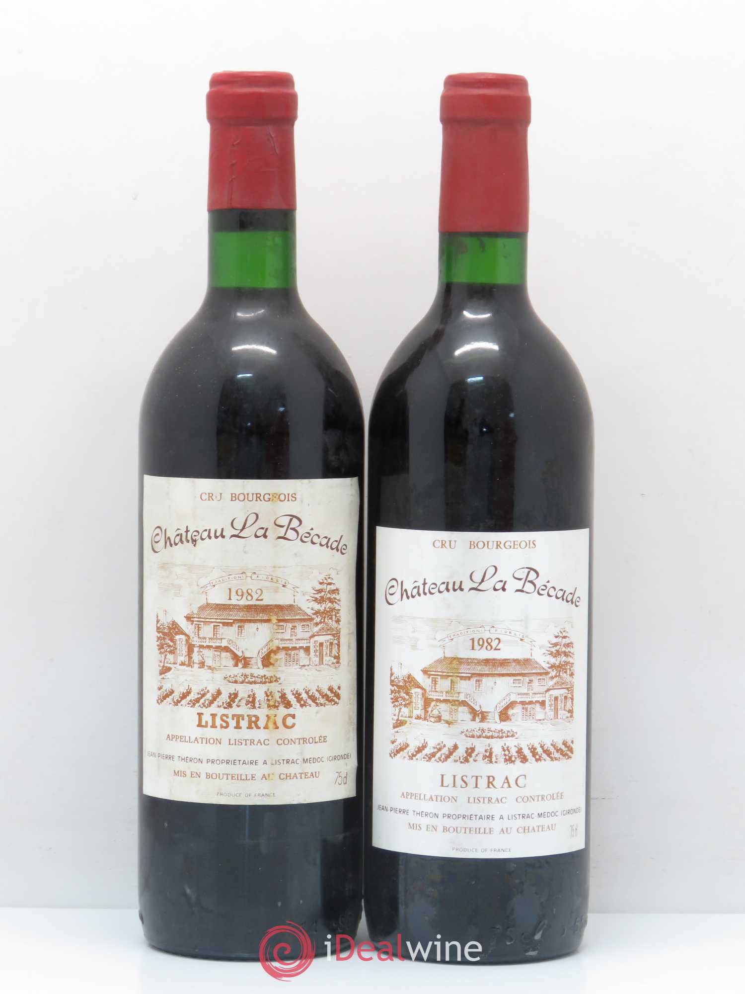 Listrac Château La Becade 1982 - Posten von 2 Flaschen - 0