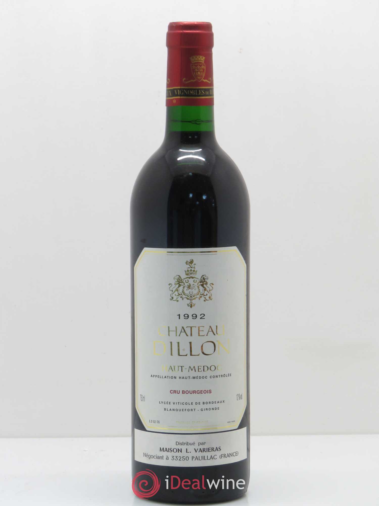 Château Dillon Cru Bourgeois 1992 - Lot de 1 bouteille - 0