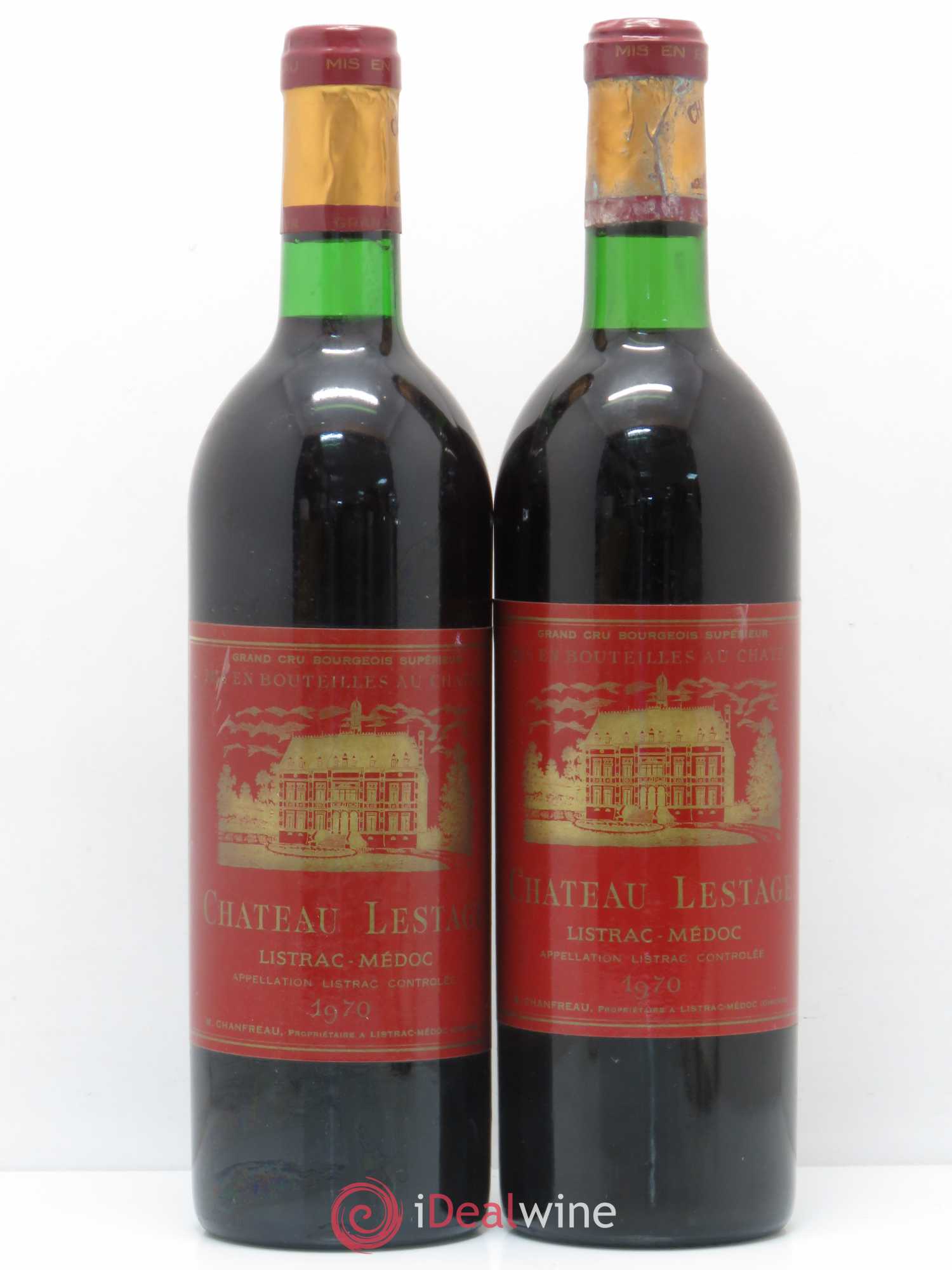 Château Lestage Cru Bourgeois 1970 - Lot de 2 bouteilles - 0