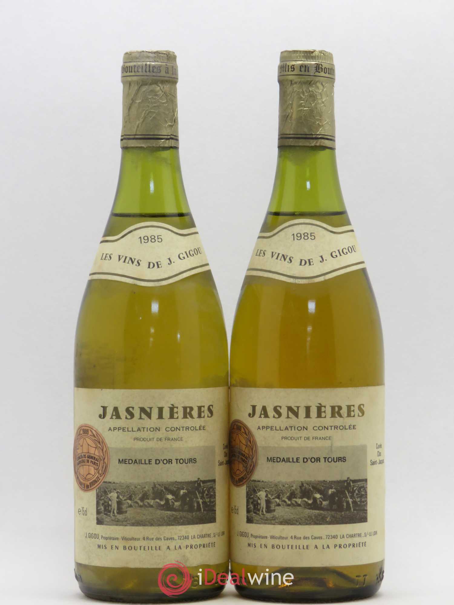 Jasnières Clos Saint Jacques Gigou 1985 - Posten von 2 Flaschen - 0