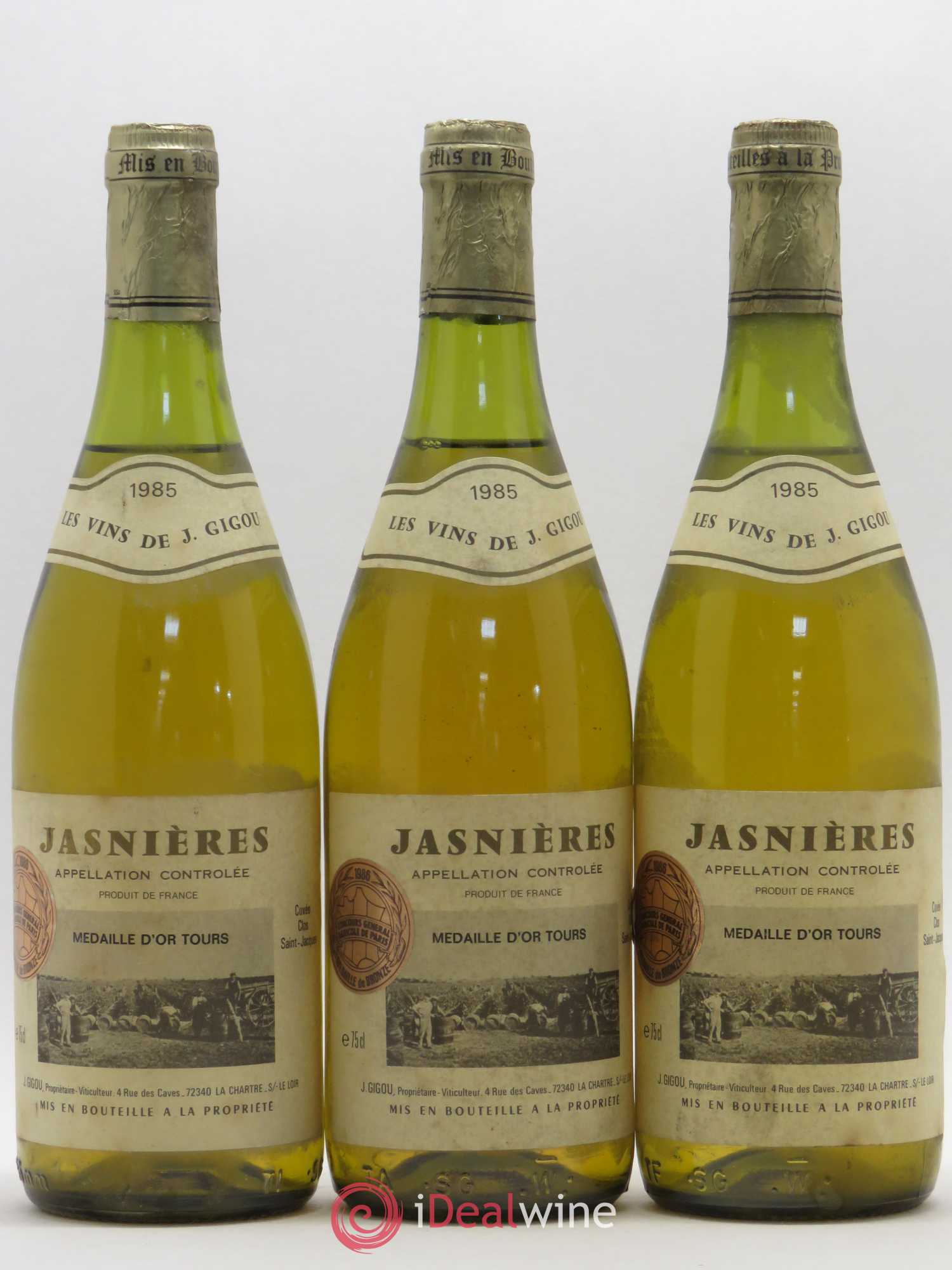 Jasnières Clos Saint Jacques Gigou 1985 - Posten von 6 Flaschen - 1