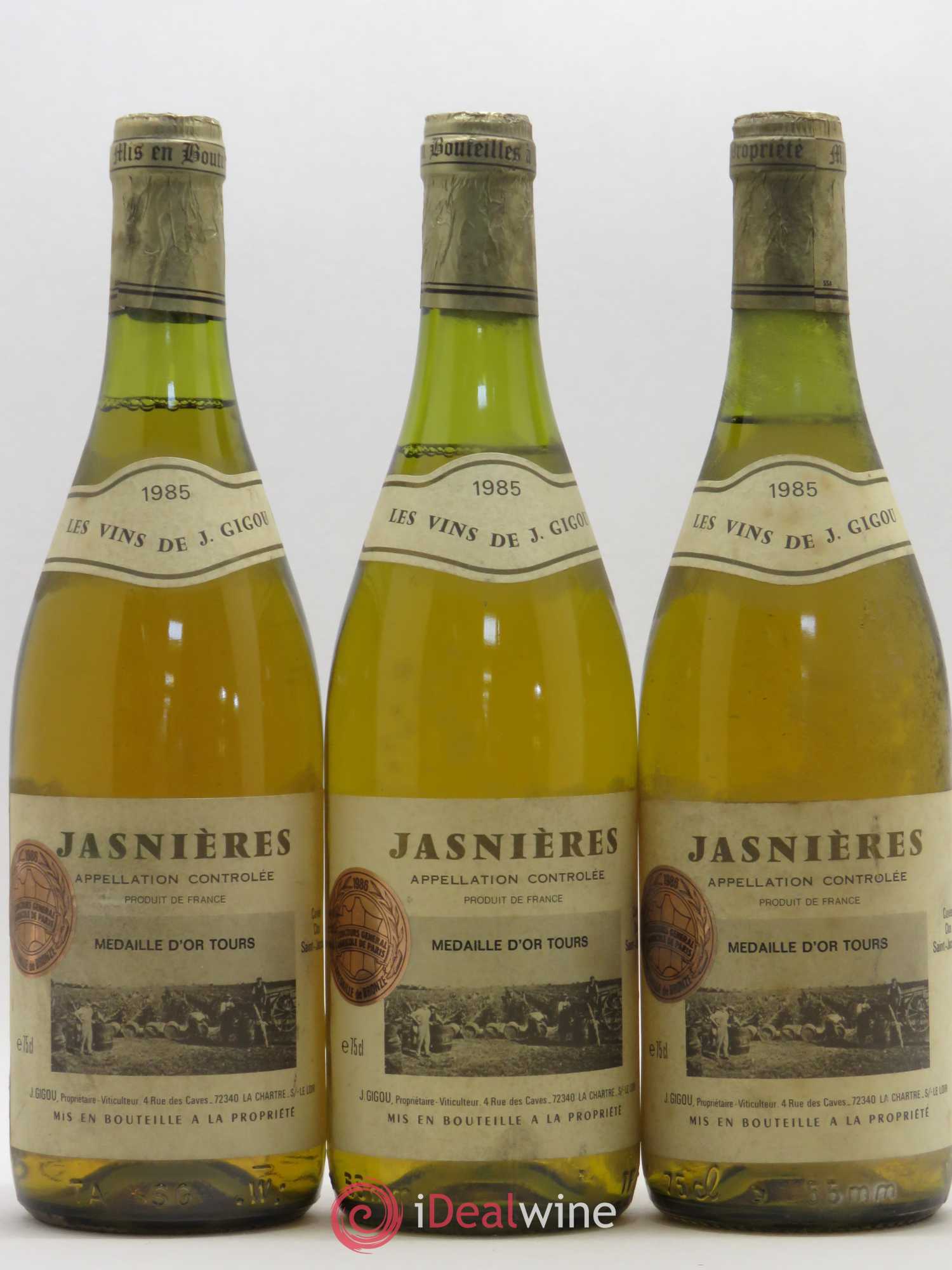 Jasnières Clos Saint Jacques Gigou 1985 - Posten von 6 Flaschen - 2