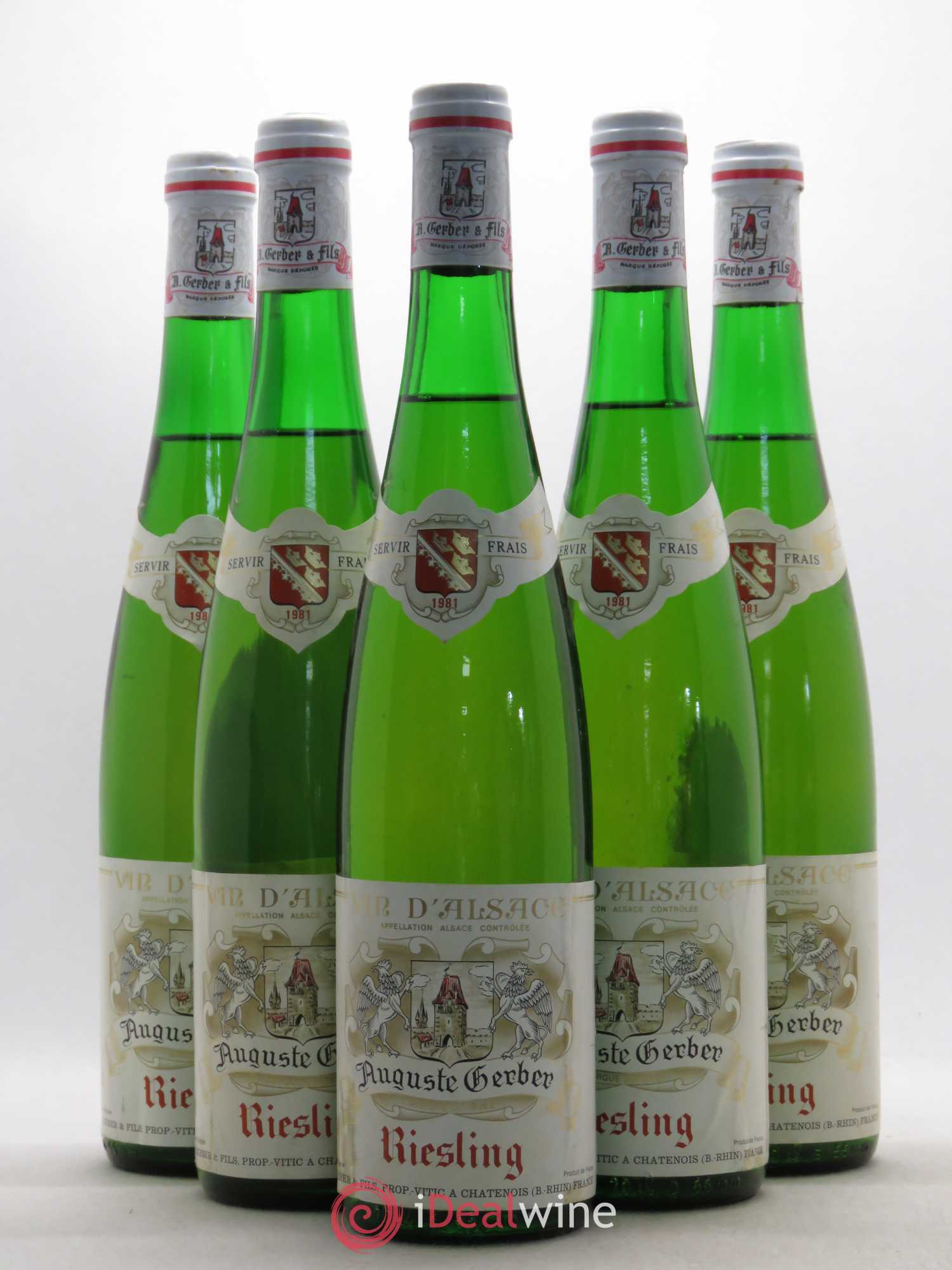 Riesling Auguste Gerber 1981 - Lot de 5 bouteilles - 0