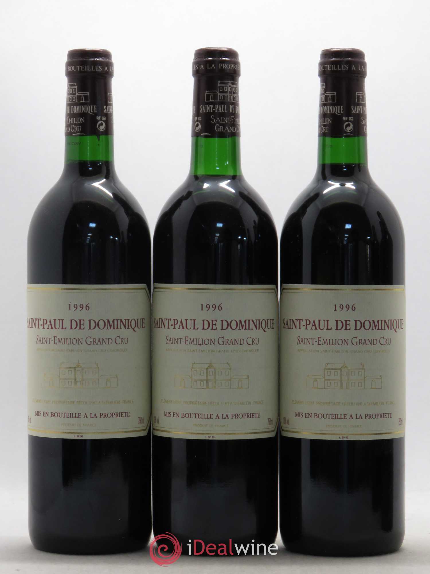 Saint-Émilion Grand Cru Château Saint Paul de Dominique 1996 - Posten von 6 Flaschen - 1