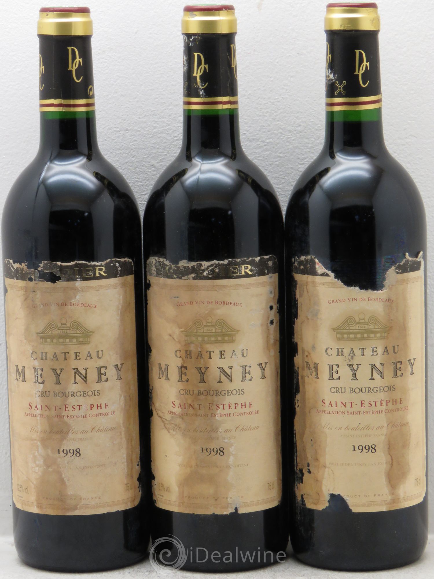 Château Meyney 1998 - Lot de 3 bouteilles - 0