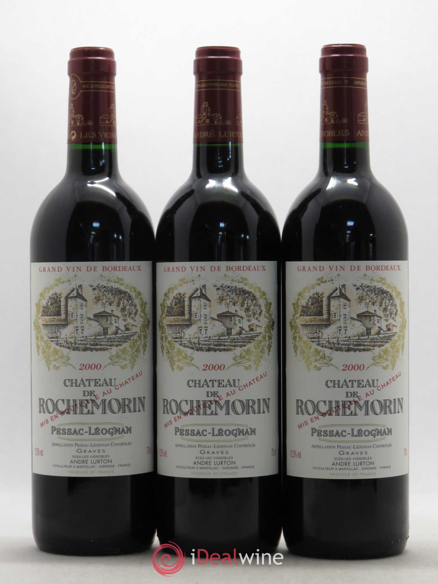Château de Rochemorin 2000 - Posten von 3 Flaschen - 0