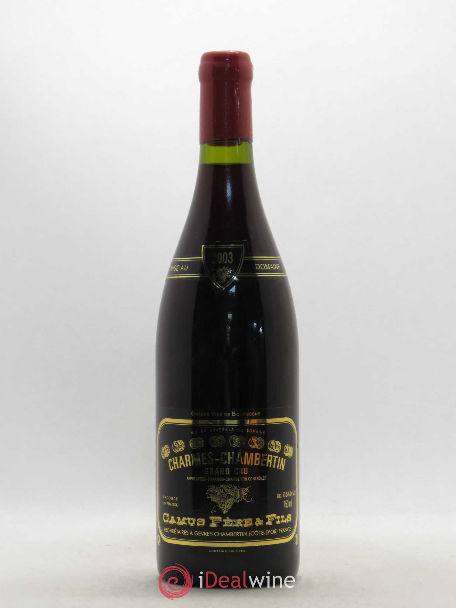 Charmes-Chambertin Grand Cru Camus Père et Fils (Domaine) 2003 - Lot de 1 bouteille - 0