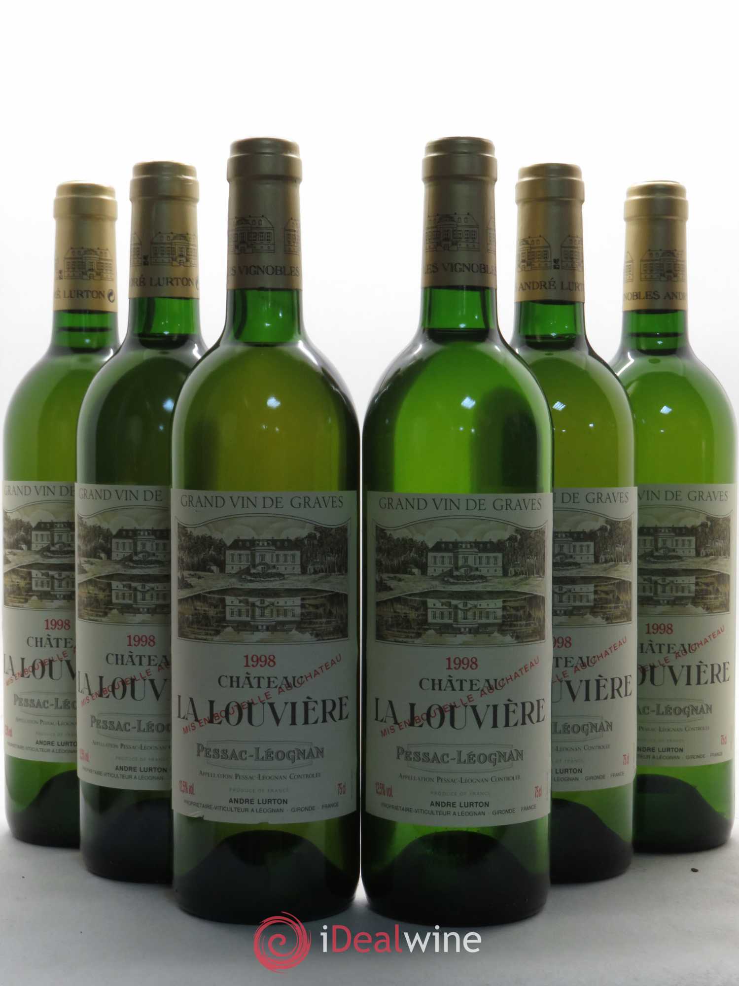 Château la Louvière (sans prix de réserve) 1998 - Lot de 6 bouteilles - 0