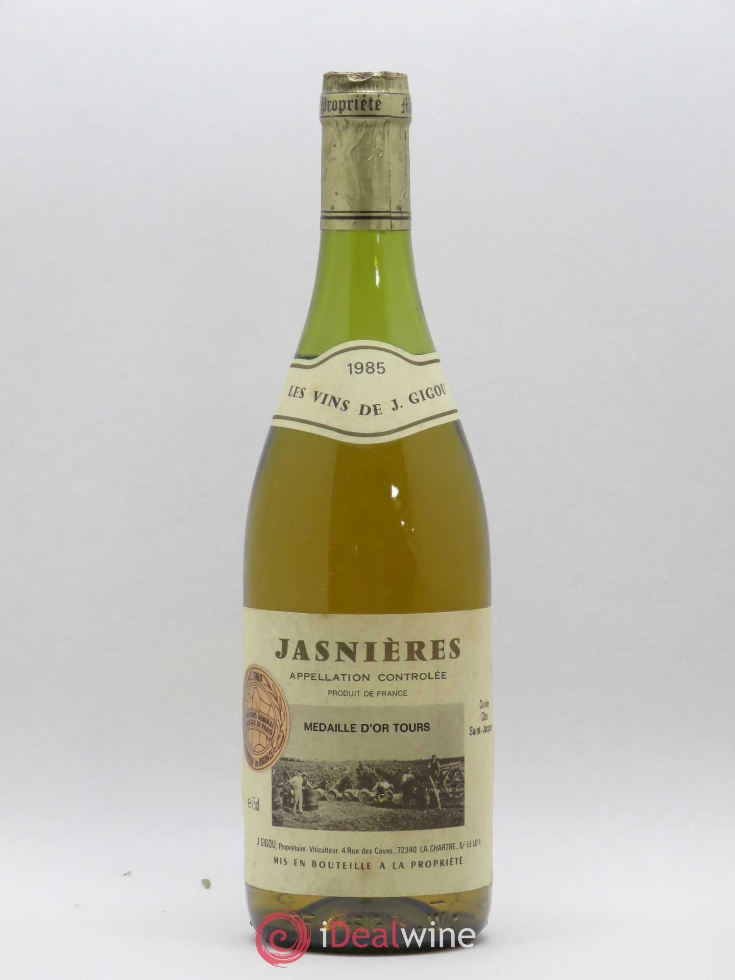 Jasnières Cuvée Clos Saint-Jacques J.Gigou (sans prix de réserve) 1985 - Posten von 1 Flasche - 0
