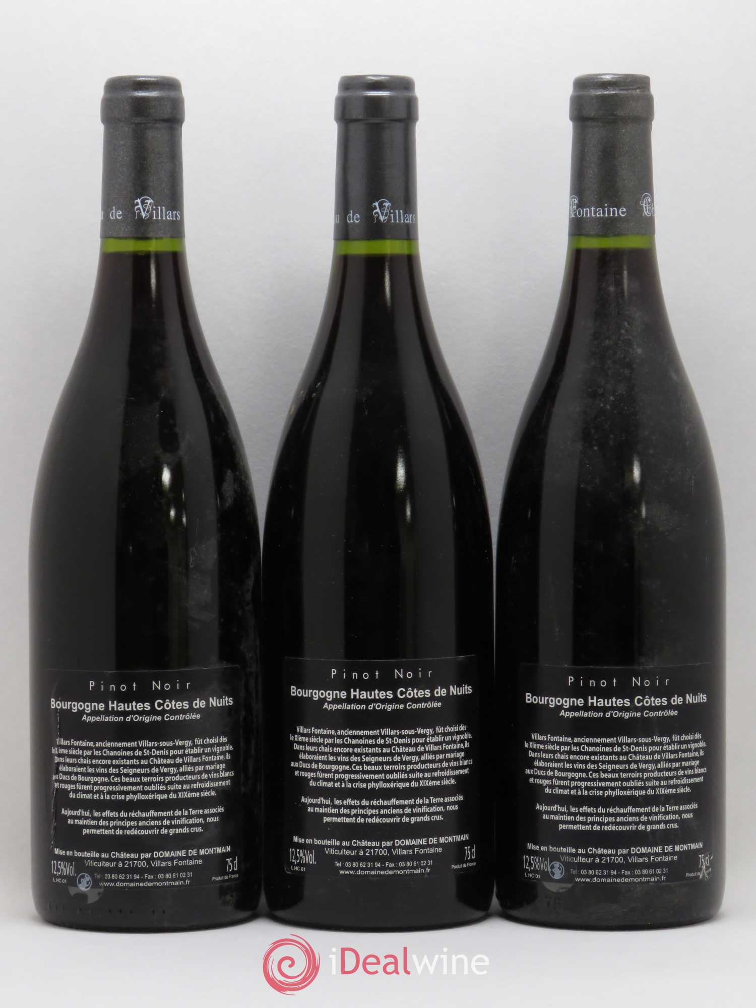 Hautes-Côtes de Nuits Le Haute Côte Château de Villars Fontaine (sans prix de réserve) 1998 - Posten von 3 Flaschen - 1