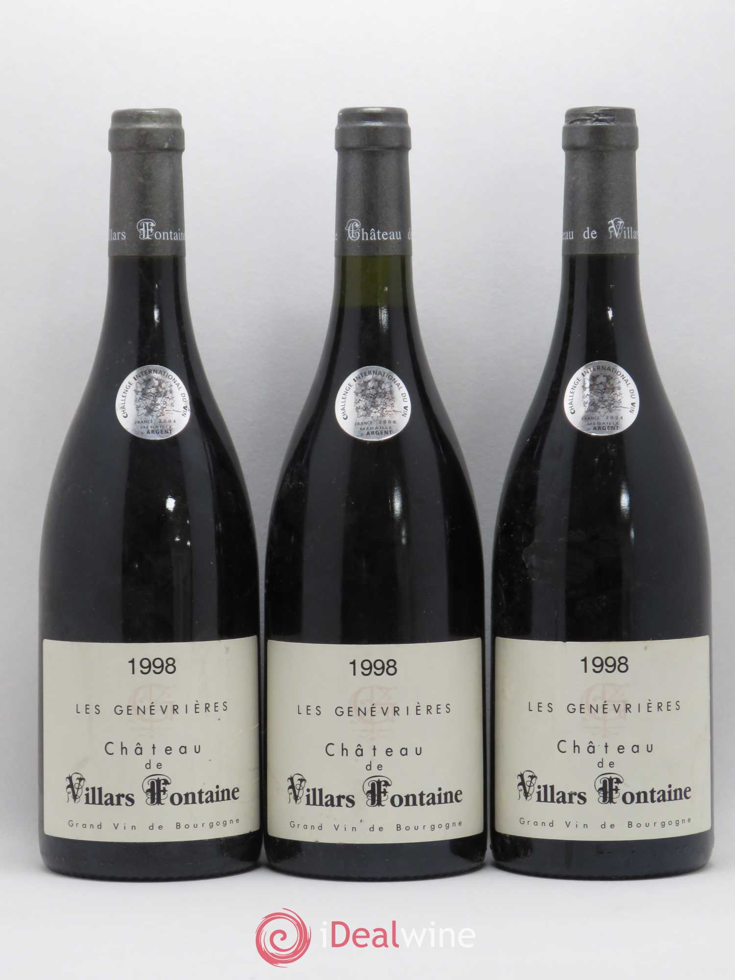 Hautes-Côtes de Nuits Les Genévrières Château de Villars Fontaine (sans prix de réserve) 1998 - Posten von 3 Flaschen - 0